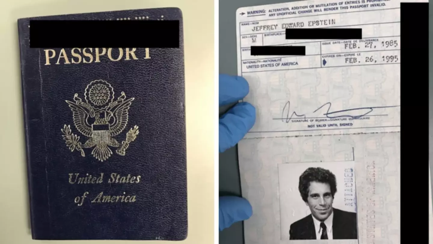 Epstein's passport issued in 1985 is featured in the latest batch of documents (Department of Justice)