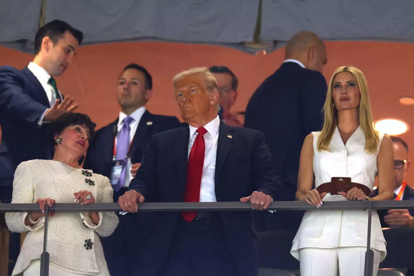 Donald Trump took no time responding to Taylor Swift getting booed at the Super Bowl on Sunday (Gregory Shamus / Staff / Getty Images)
