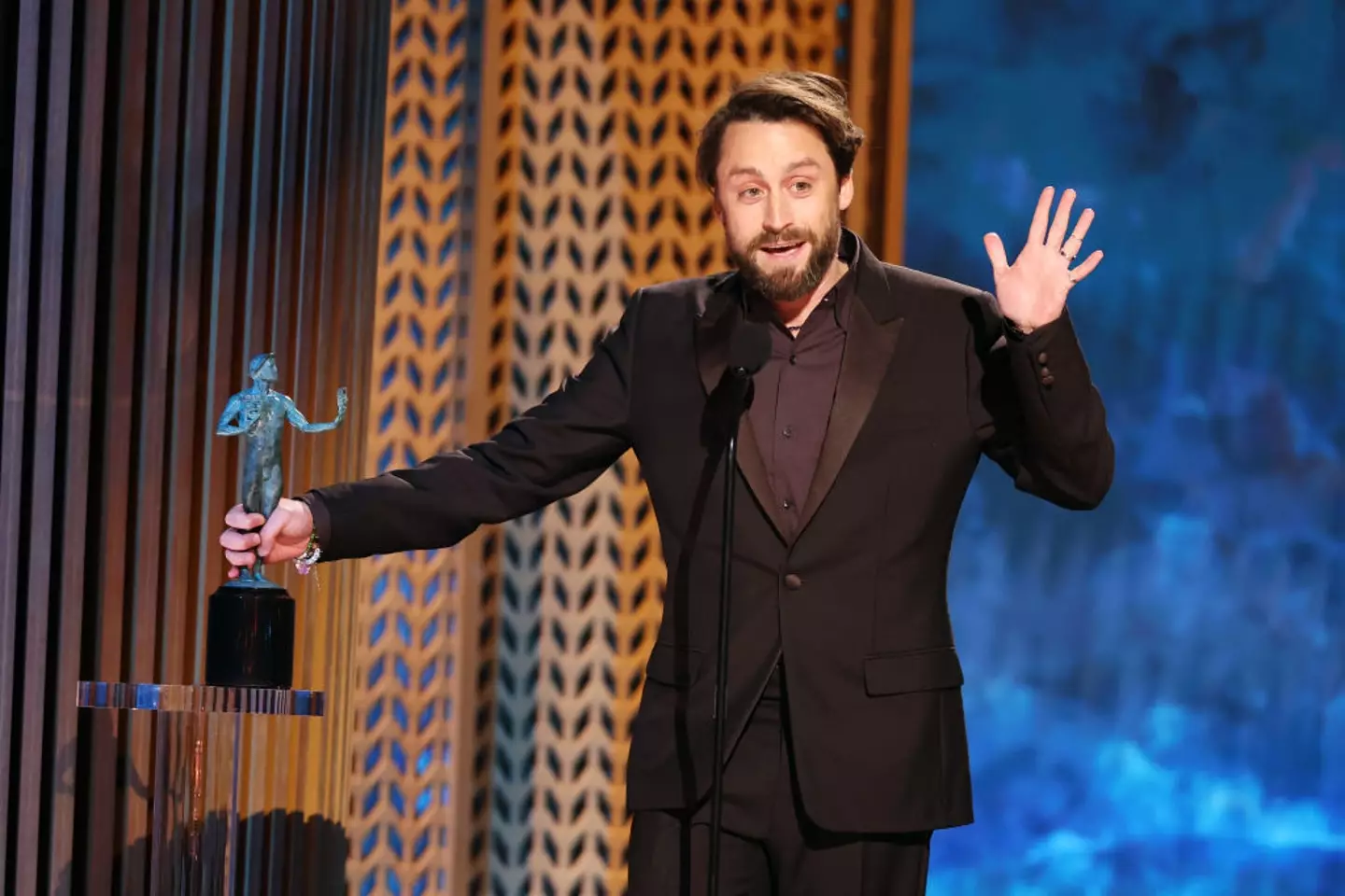 Kieran Culkin took home the award for Outstanding Performance by a Male Actor in a Supporting Role at the SAG Awards (Matt Winkelmeyer / Staff / Getty Images)