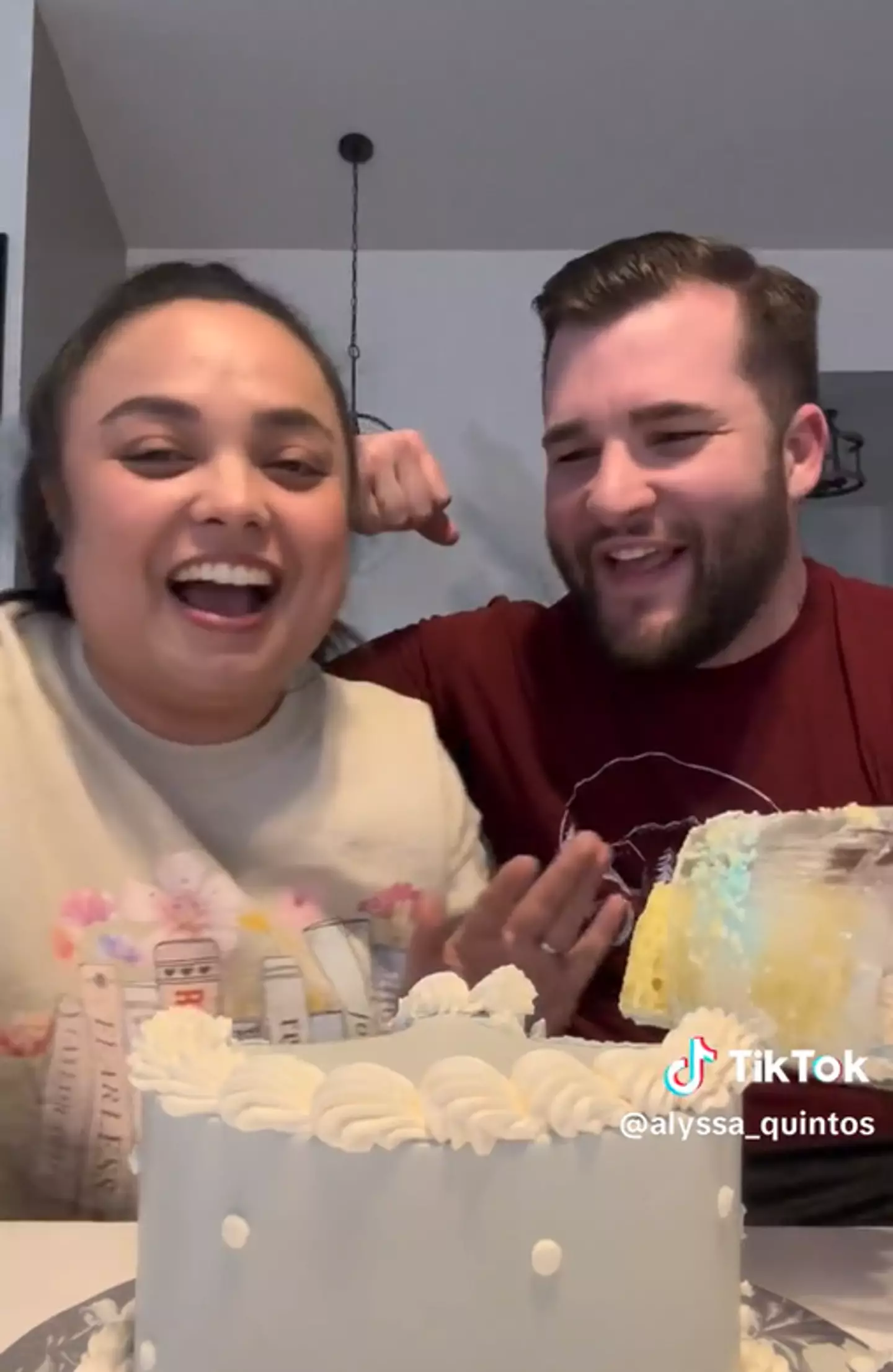 The couple found they were having a boy on their second attempt at a gender reveal.