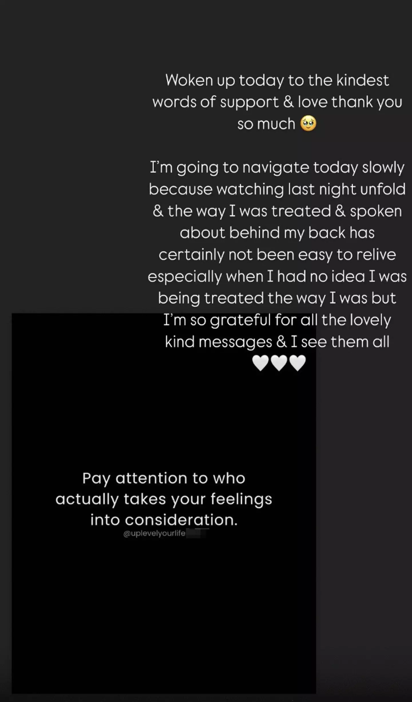 She thanked fans for their support (Instagram/@hannahkate_norburn)