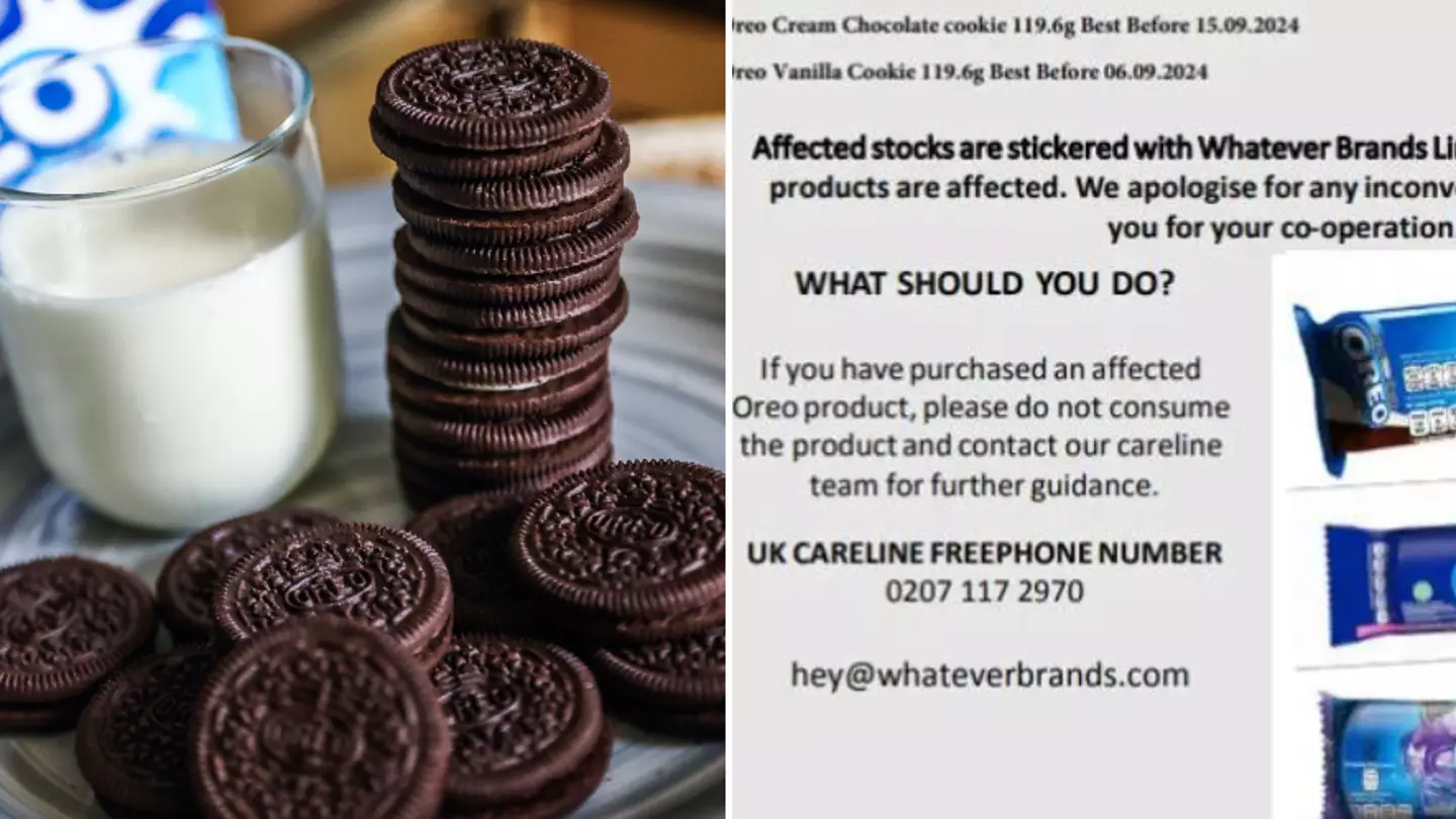 Urgent warning to Brits as several batches of Oreo cookies may no longer be safe for everyone to eat