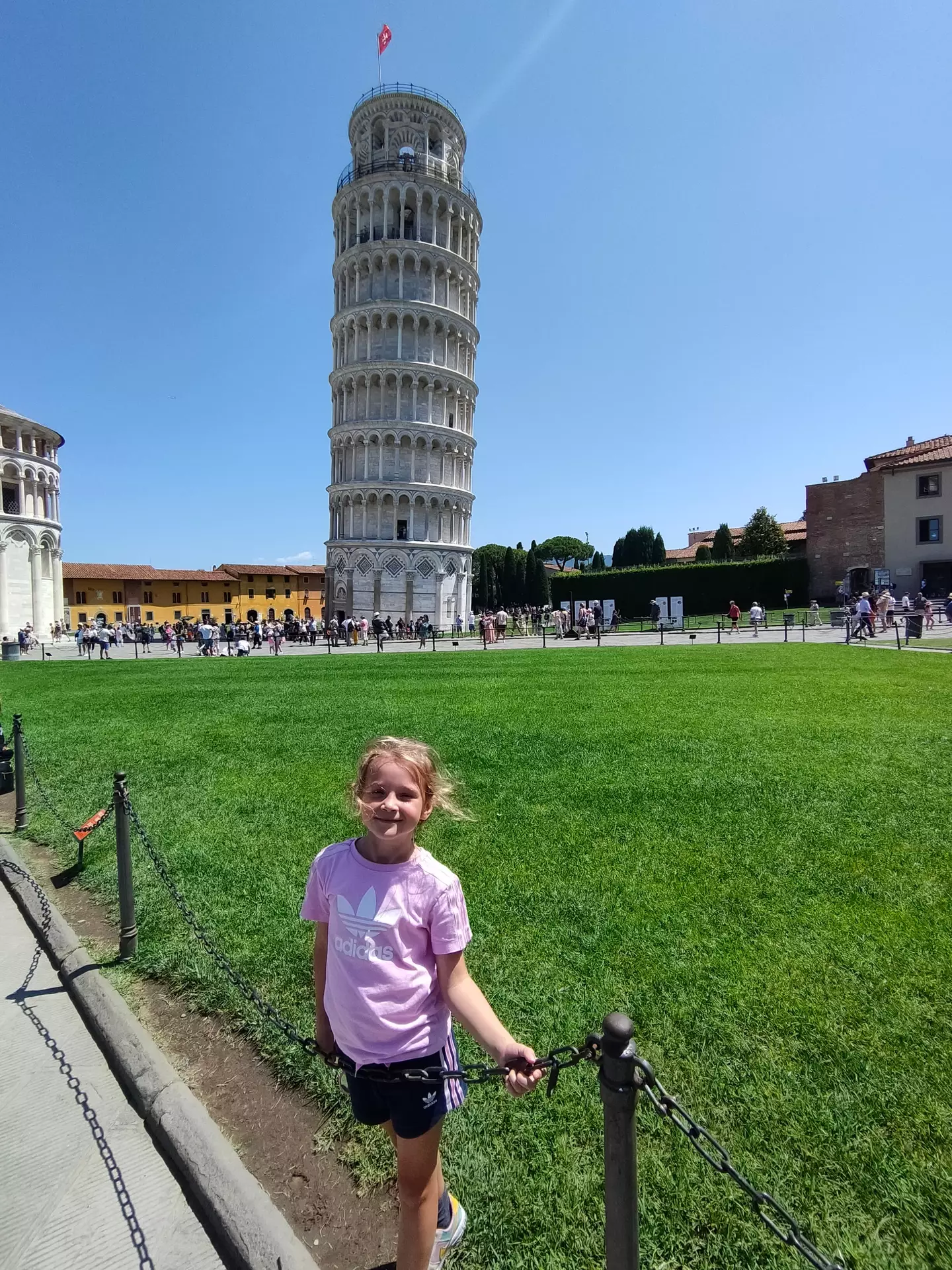 They visited the Leaning Tower of Pisa.