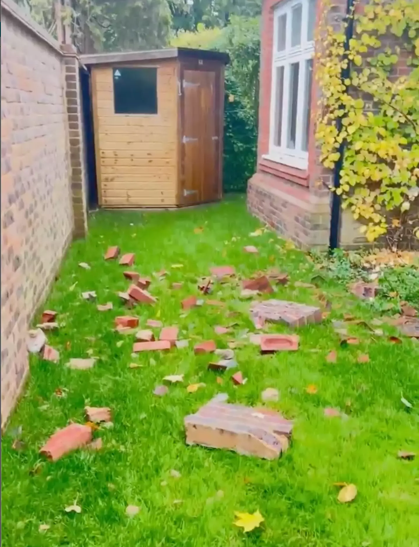 Peter Andre revealed the damage caused by the storm.