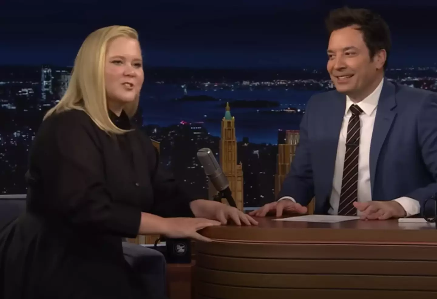 Amy Schumer's run in with Bradley Cooper was awkward to say the least (YouTube/The Tonight Show Starring Jimmy Fallon)