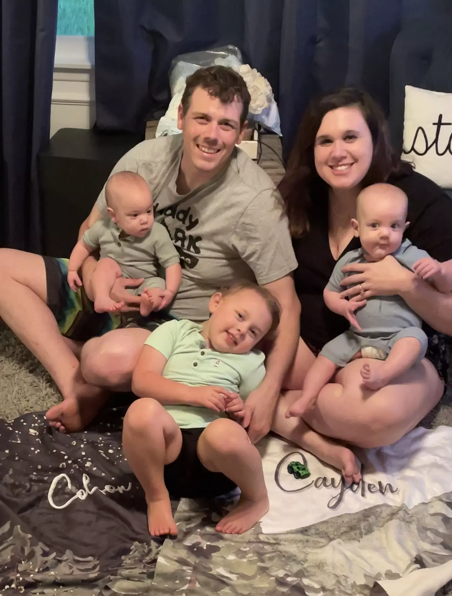 The couple welcomed Colson and Cayden into the world last year.