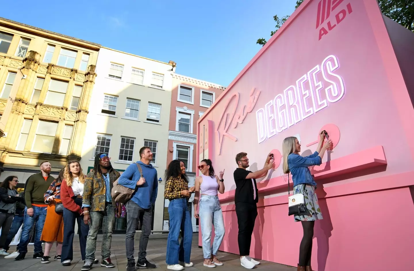 Aldi has launched a two-day rosé billboard in Manchester.