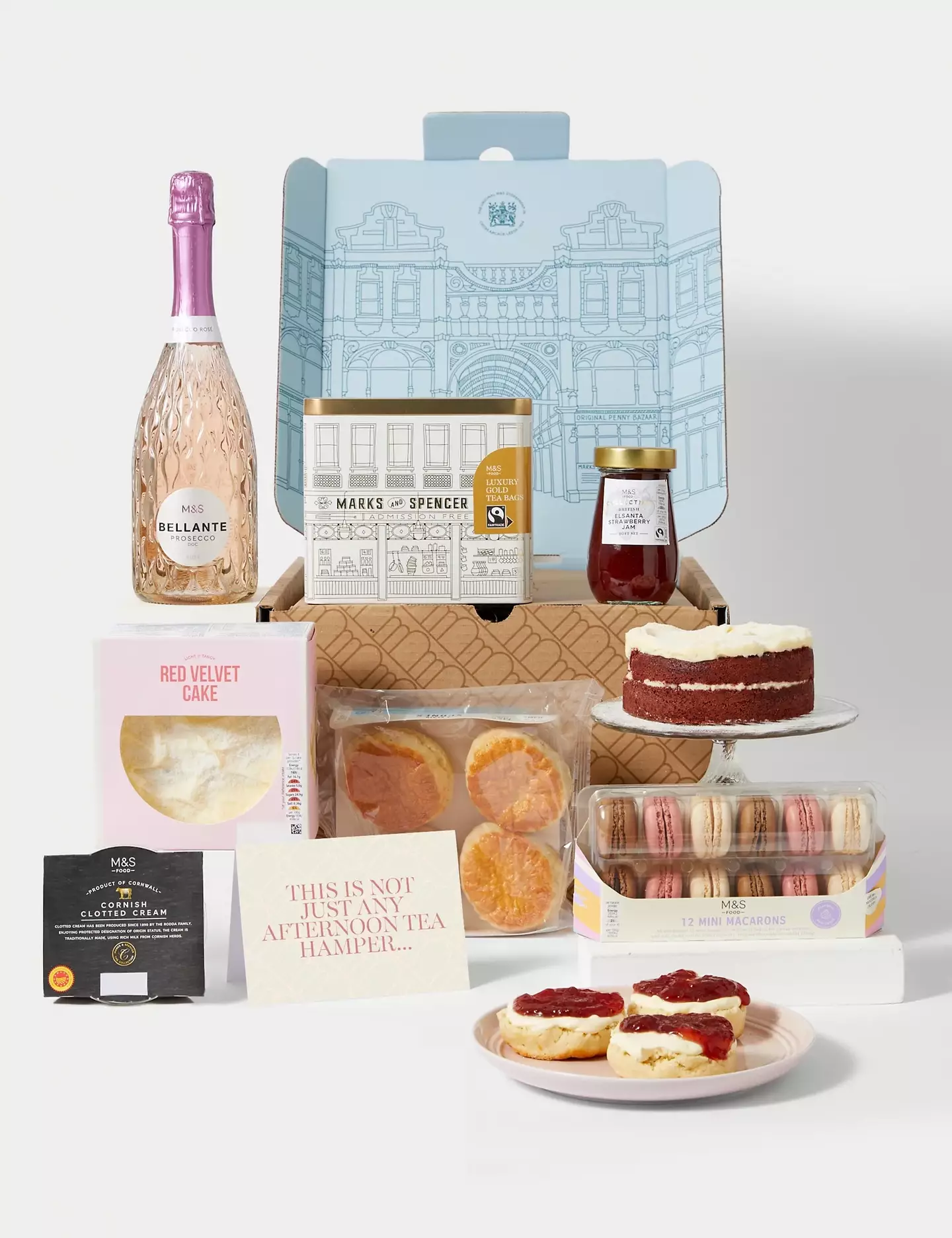 The M&S pink prosecco hamper is being hailed as great 'value for money'.