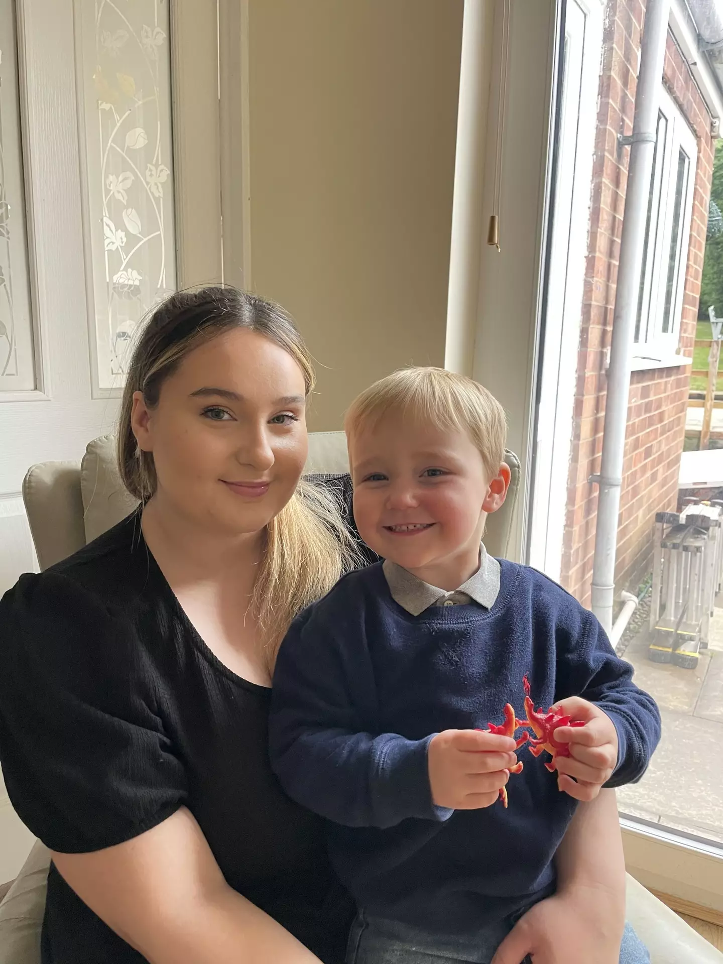 Albie with mum Beth.