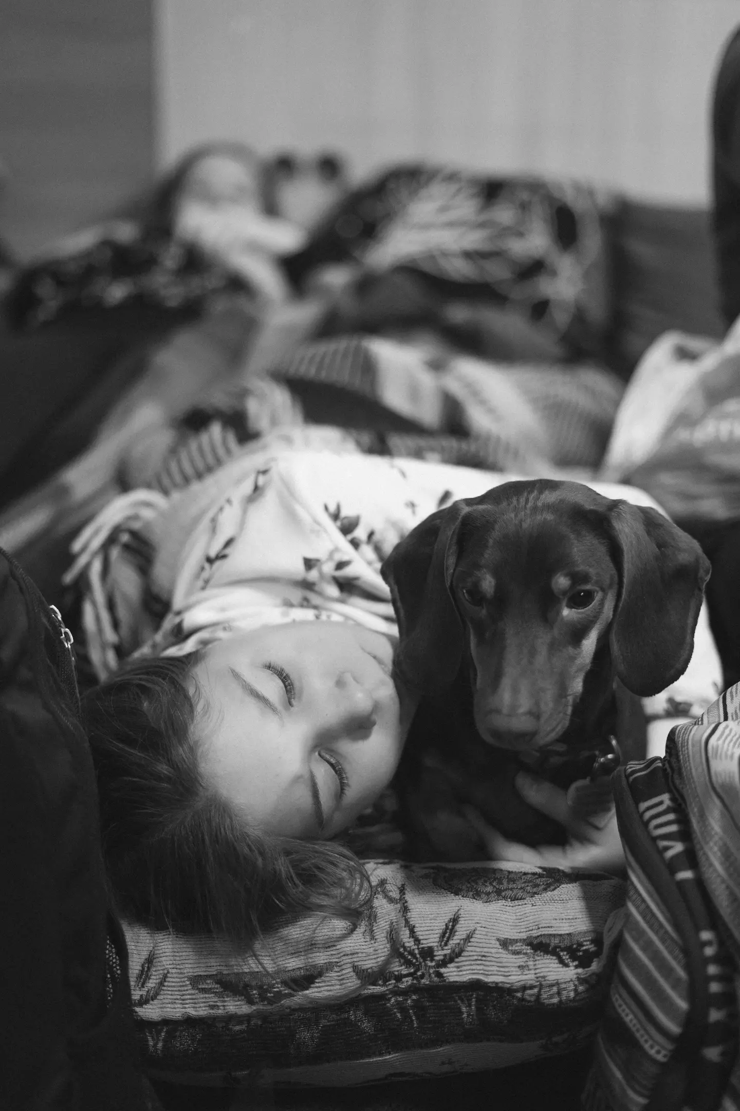 Families are forced to sleep in bunkers for safety (