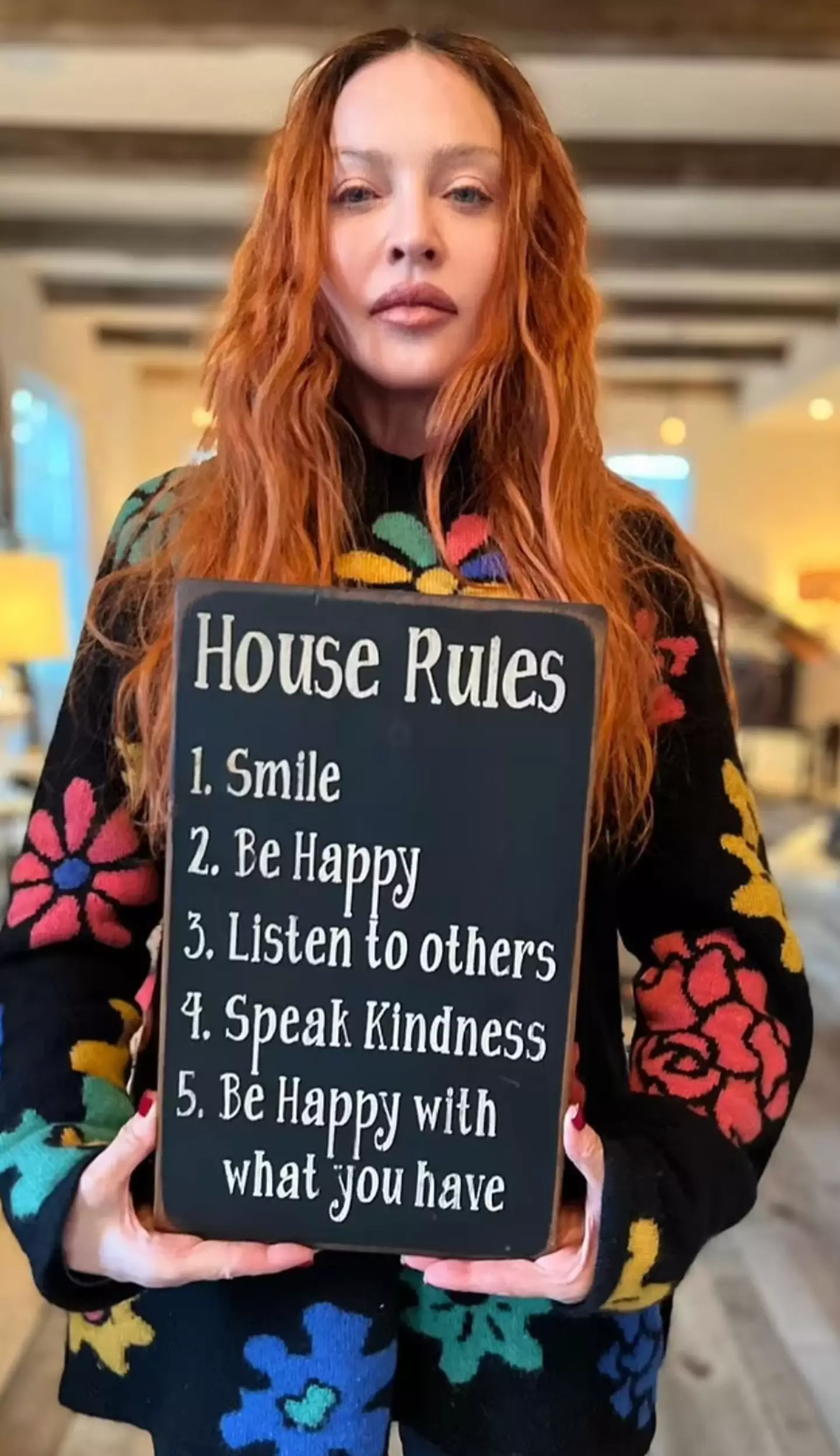 Madonna shared her 'House Rules' on Instagram.