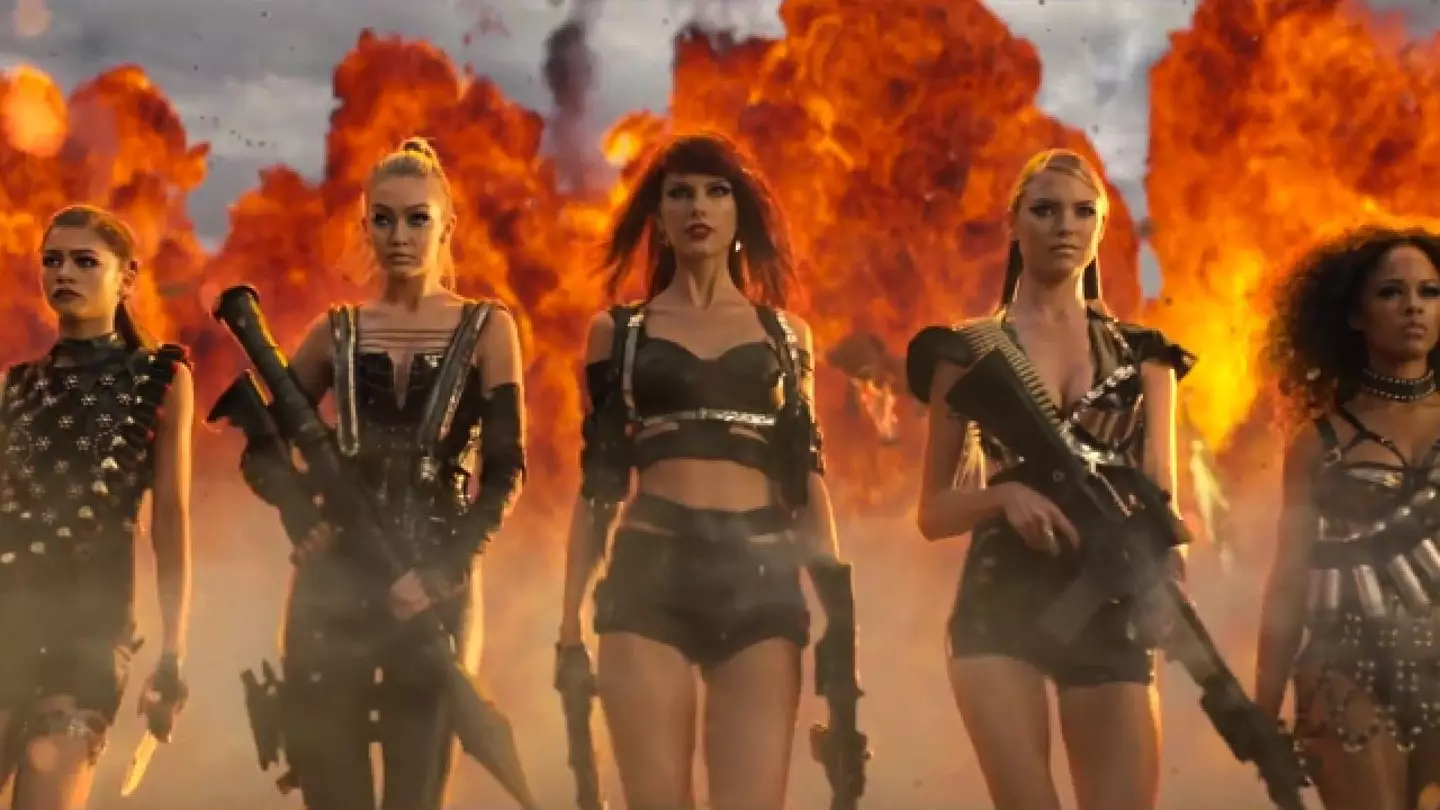 The Bad Blood video is rumoured to be about Taylor's alleged feud with Katy Perry (