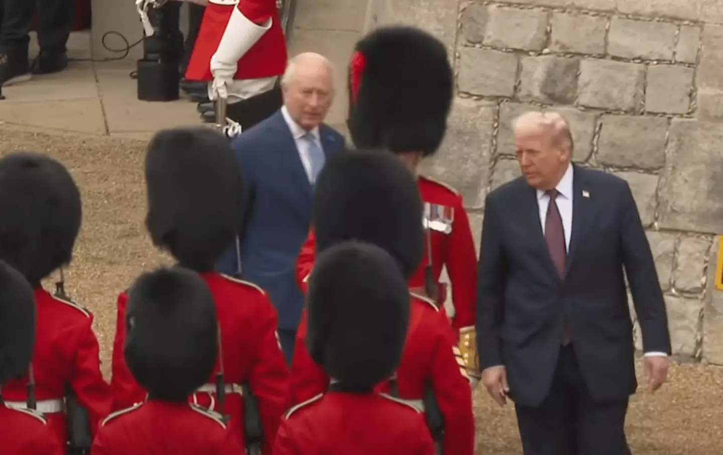 Trump has been accused of breaking royal protocol (Sky News)
