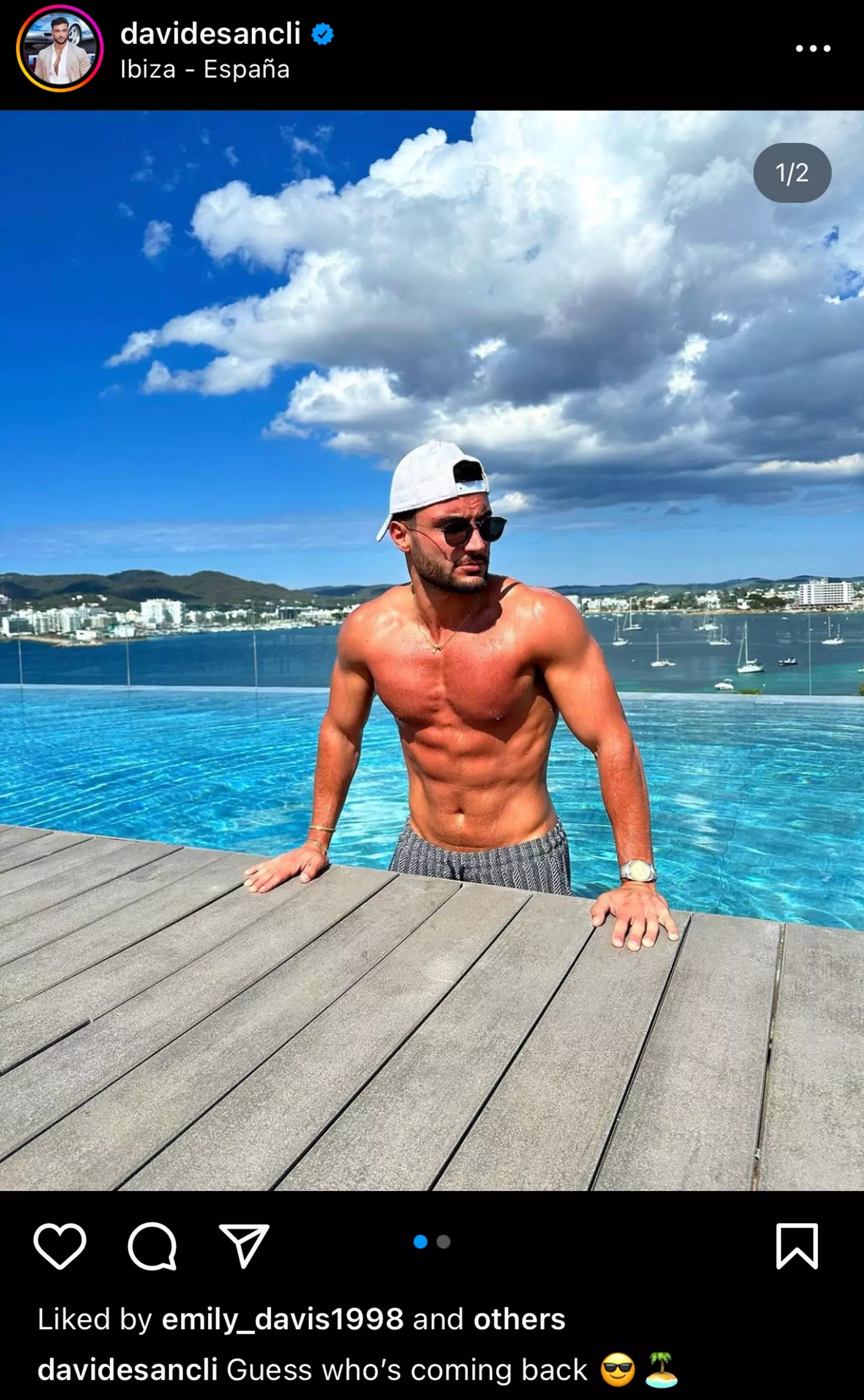 Davide hinted he might be returning to Love Island.