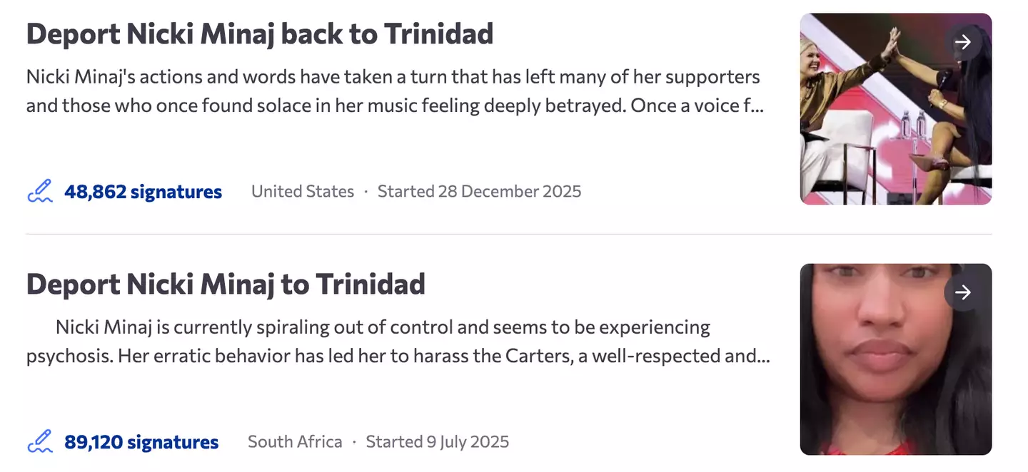 The petitions combined have reached over 120,000 signatures (Change.org)