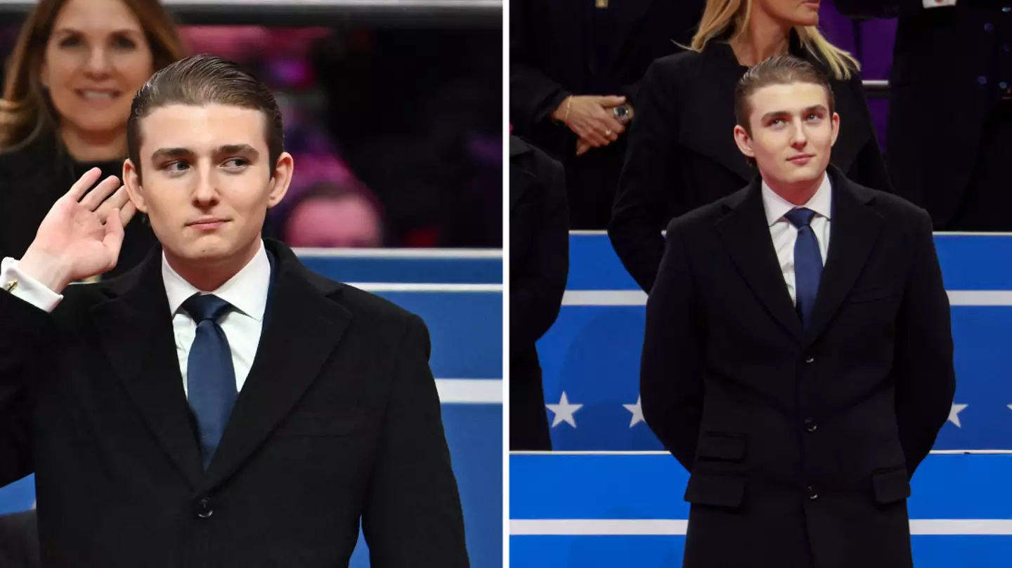 Barron Trump defended after being called out over ‘ear thing’ during dad’s inauguration