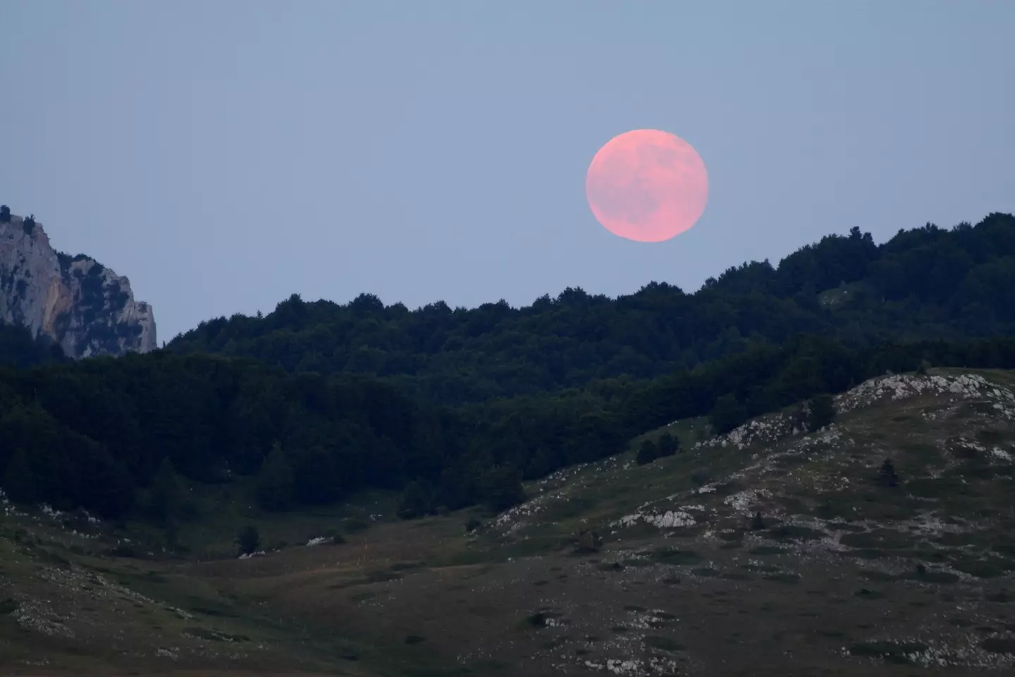 The Pink Moon phase kicks off this week. (Marco Equizi/Getty)