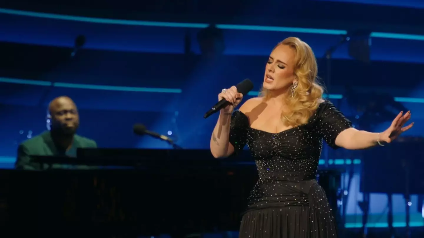 The one=off concert was Adele's first UK performance in four years (
