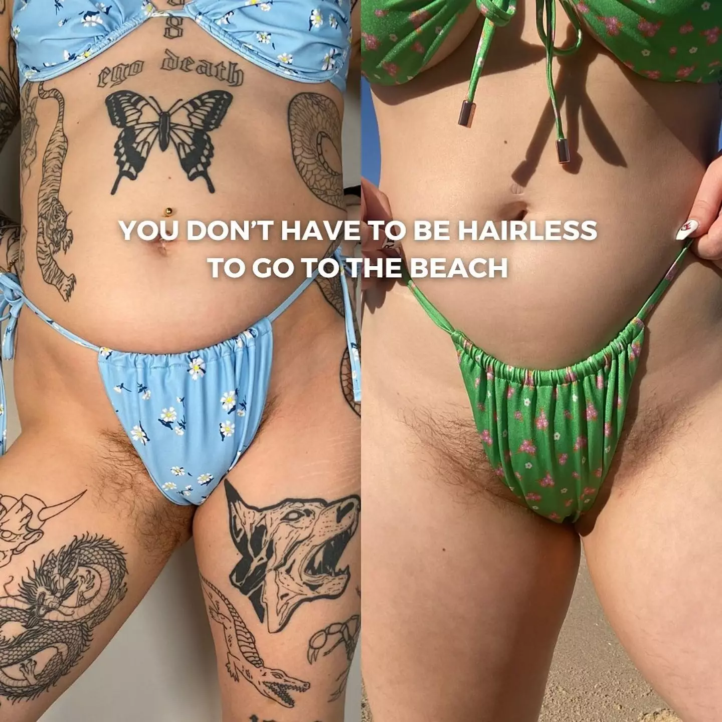 The women are encouraging others to feel confident with their body hair.