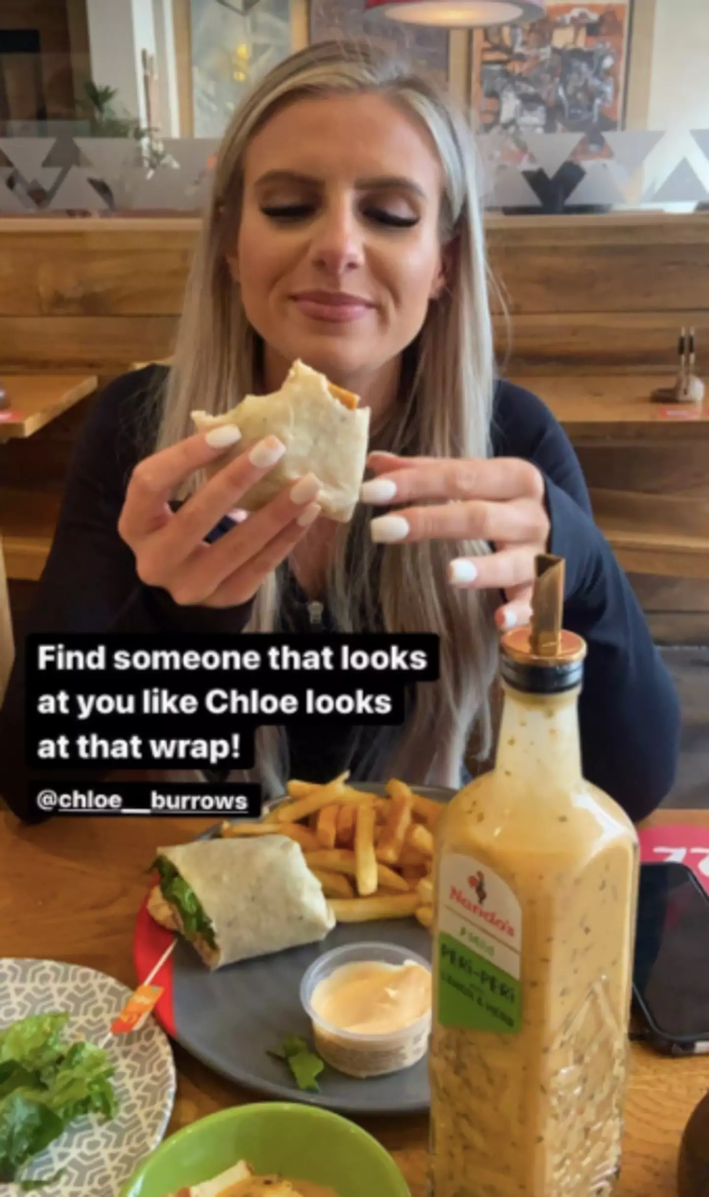 The couple had their first date at Nando's (