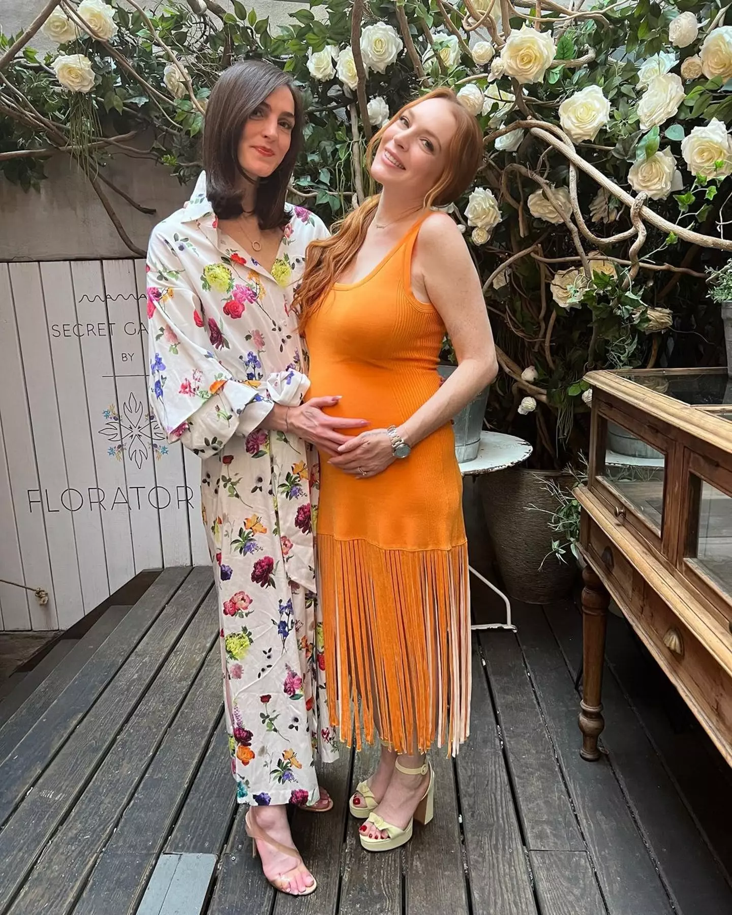 Lindsay Lohan has shared new pictures from her baby shower.