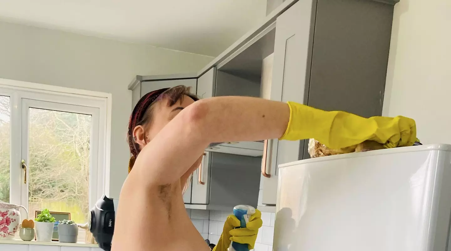 Lottie Rae makes thousands cleaning houses whilst naked.