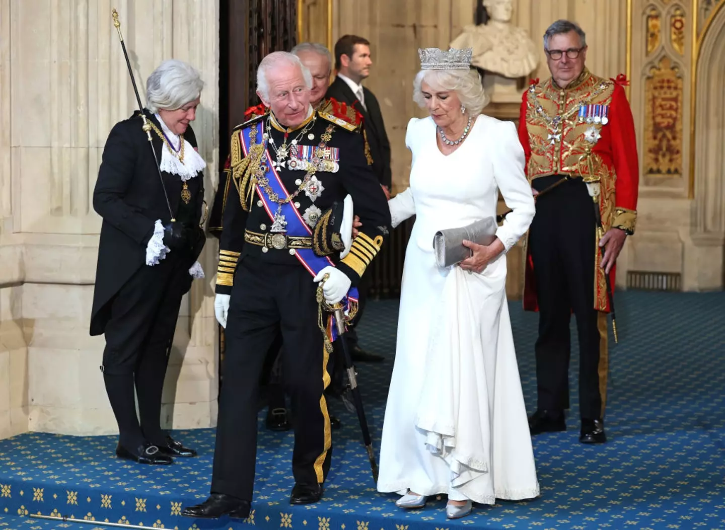 A body language expert said that the King had 'signs of nerves' during the speech. (Chris Jackson / Staff / Getty Images)