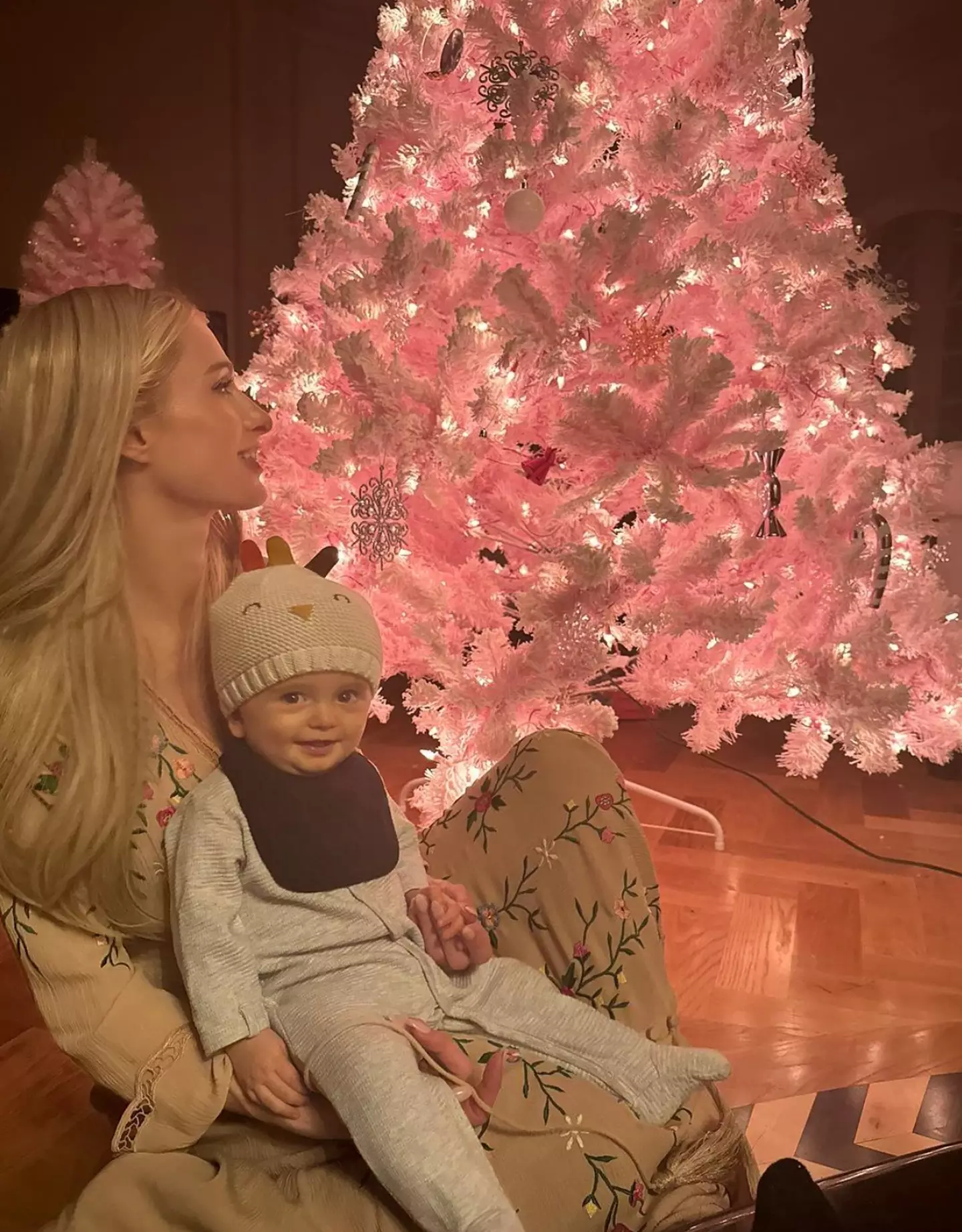 The singer revealed she and her husband are 'excited' for their first festive season as parents.