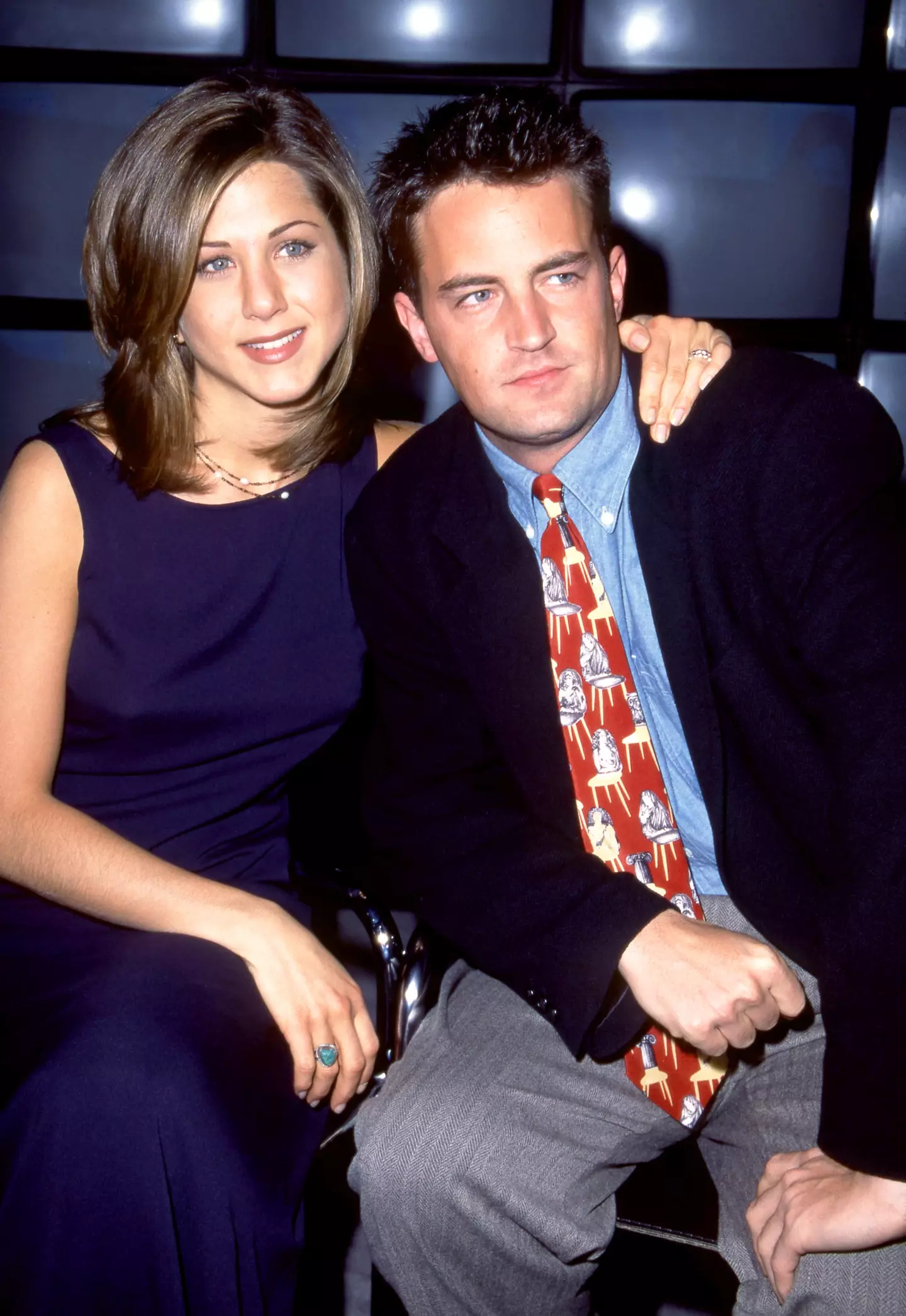 Matthew Perry and Rachel Aniston starred on Friends together.