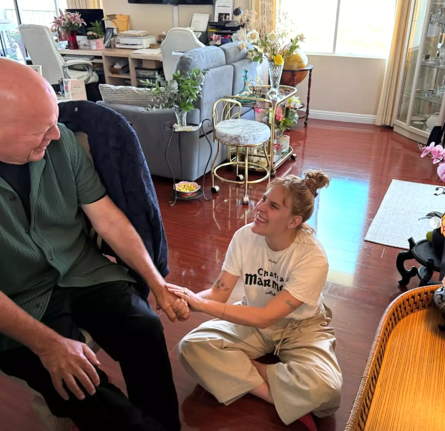 Bruce Willis' daughter has responded to backlash on her latest Instagram post, which included pictures with her dad (Instagram/@buuski)