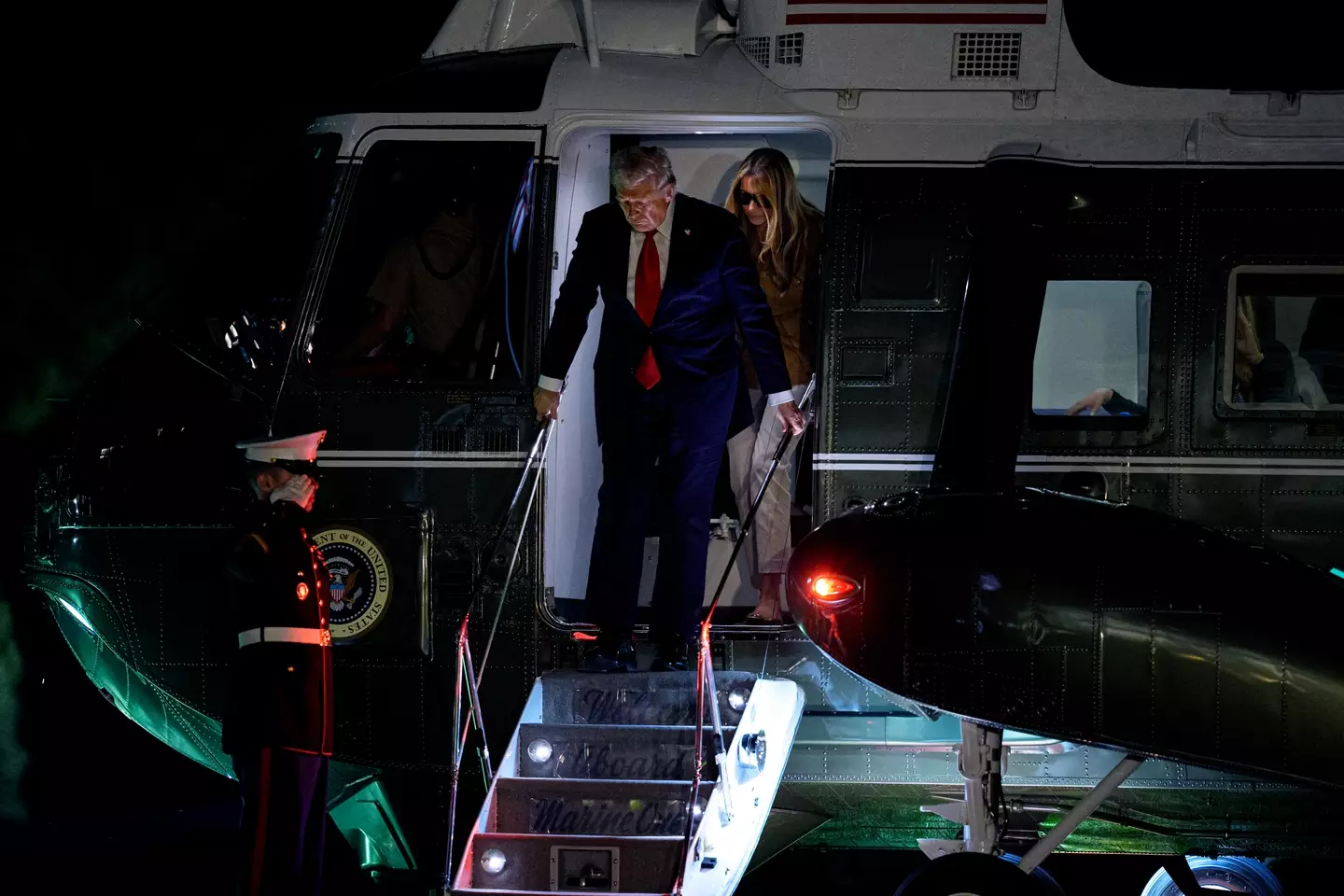 Donald and Melania Trump have returned to the US following their two-day UK state visit (Andrew Harnik/Getty Images)