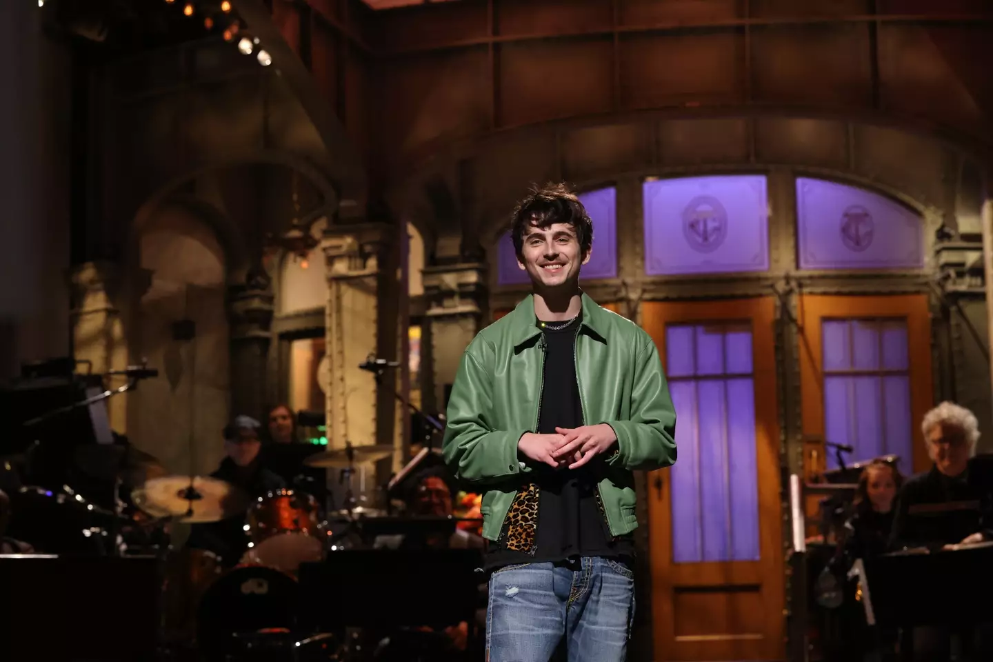 Timothée Chalamet hosted Saturday Night Live this weekend (Will Heath/NBC via Getty Images)