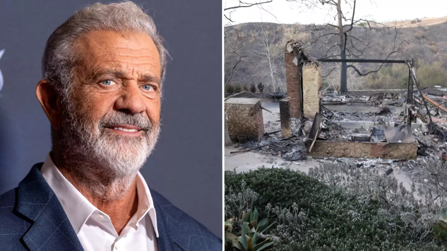 Mel Gibson returns to burnt down home to recover one item days after making ‘insane’ conspiracy theory about LA wildfires
