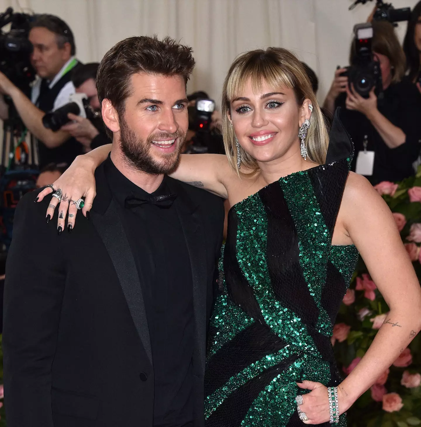 Liam Hemsworth and Miley Cyrus at the 2019 MET Gala after they got back together (