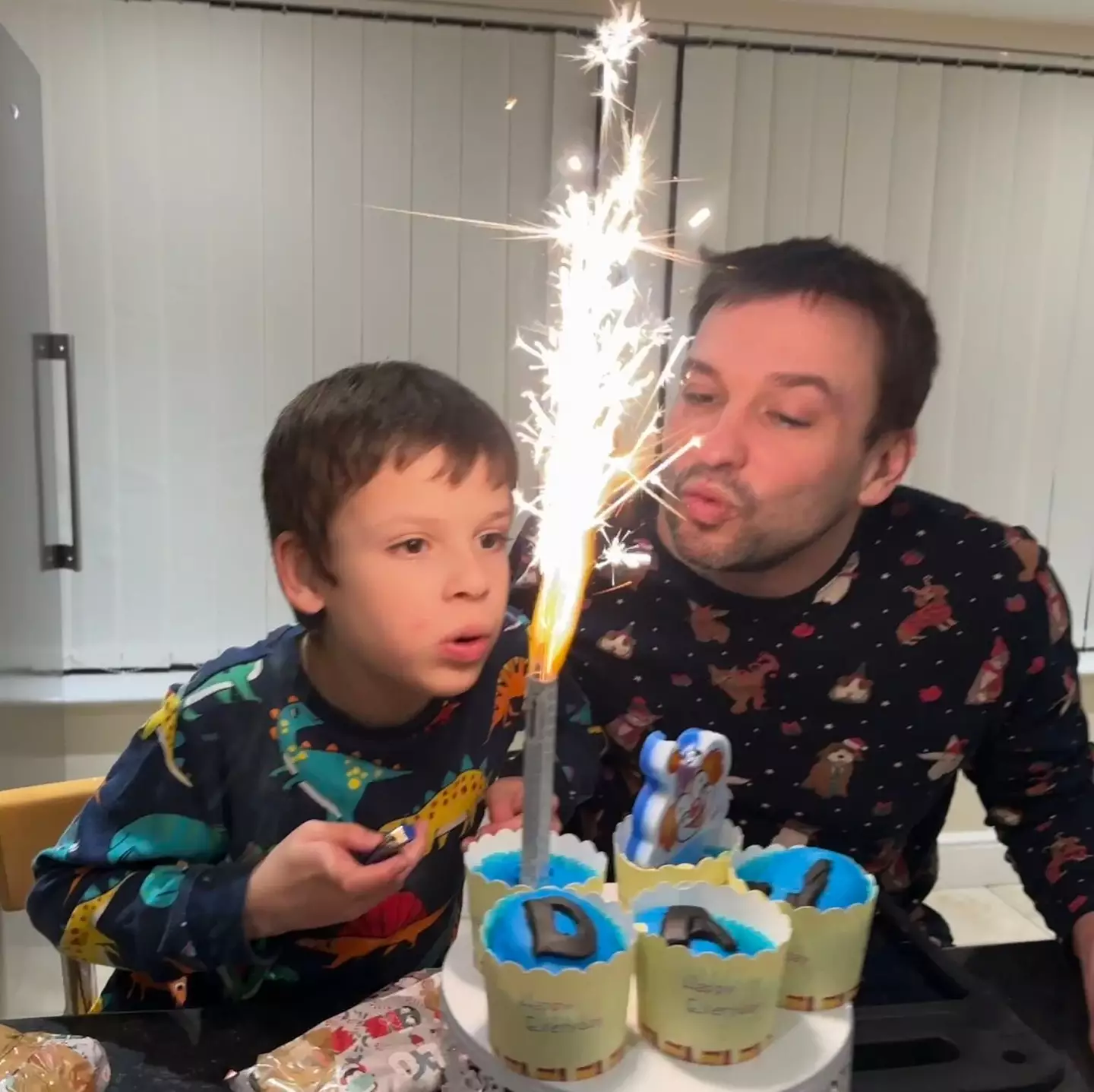 Dan is a loving father to 10-year-old Joshie (SWNS)