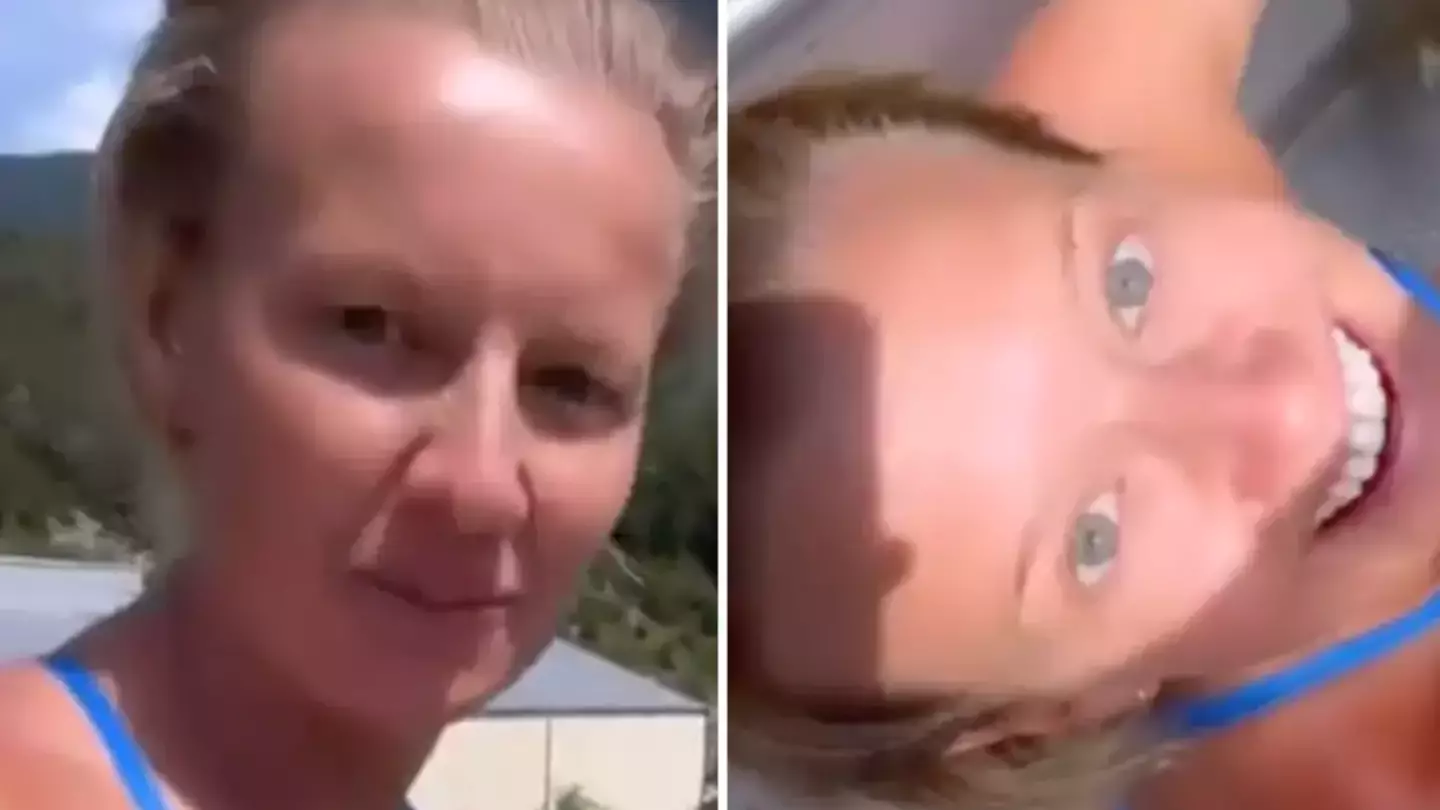 Champion diver who ignored ‘no women’ sign on extreme slide ended up instantly regretting it