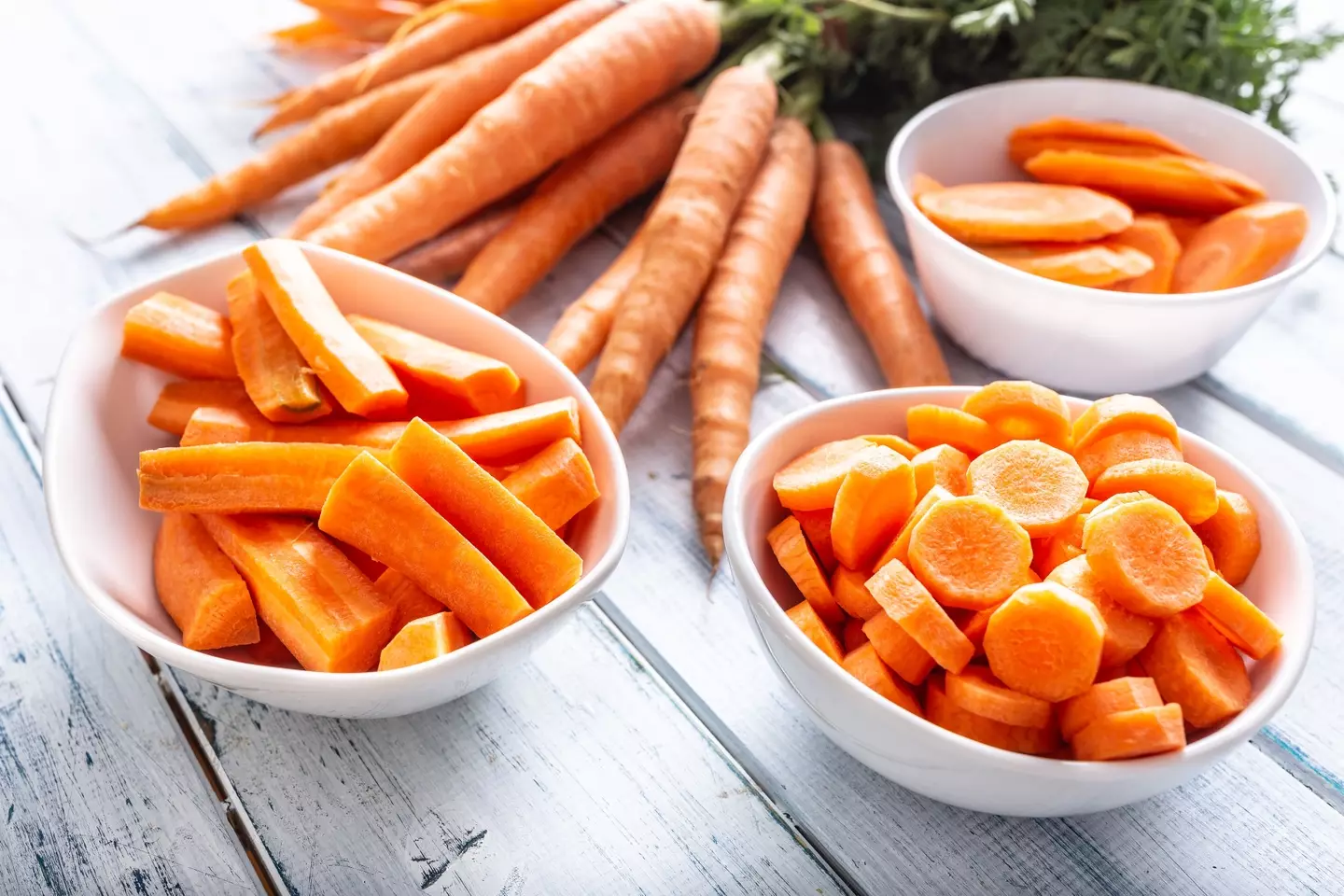 Social media users claim that eating raw carrots can prevent period pain (Getty Stock Image)