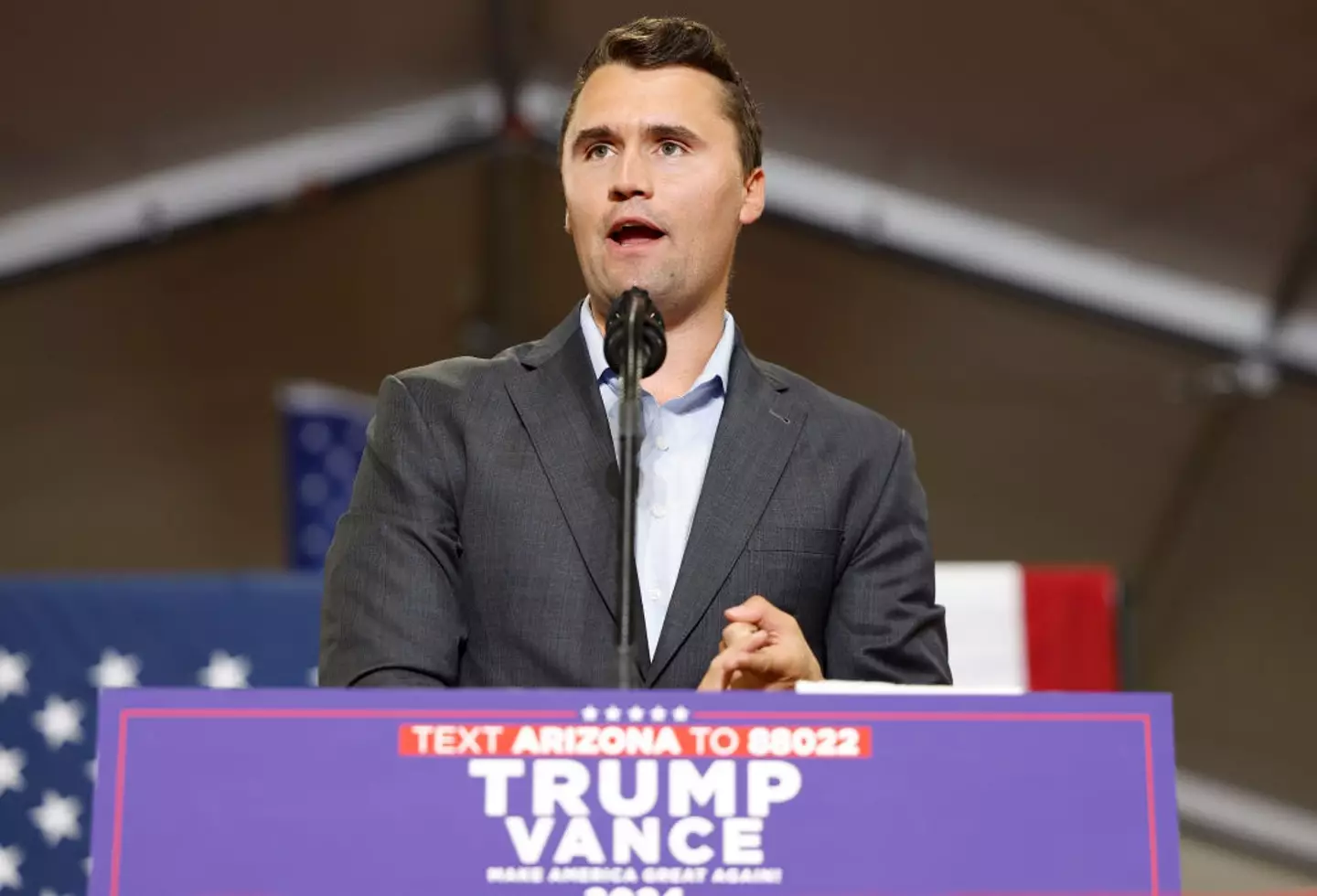 Charlie Kirk had been addressing a rally in Utah when he was fatally shot (Anna Moneymaker/Getty Images)