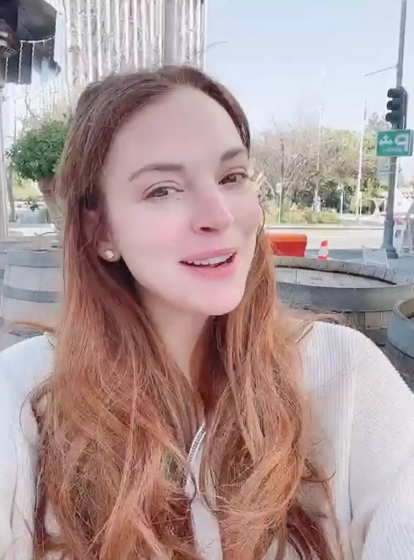Lohan shared the announcement to TikTok.
