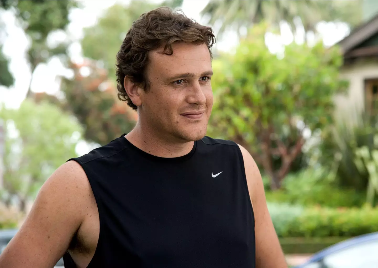 Jason Segel stars alongside Harrison Ford in Shrinking.