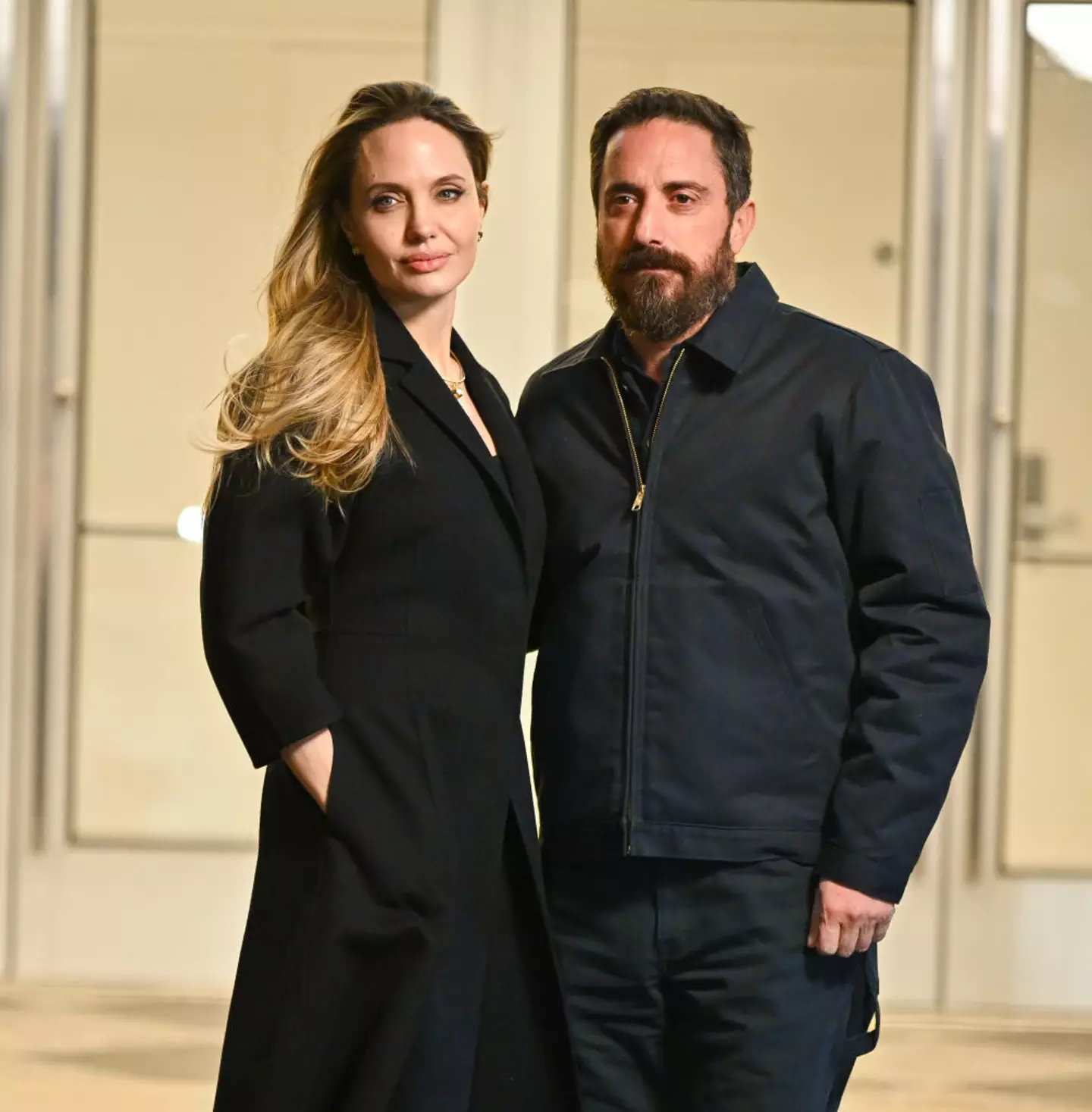 Angelina Jolie with Maria director, Pablo Larraín (James Devaney/GC Images)