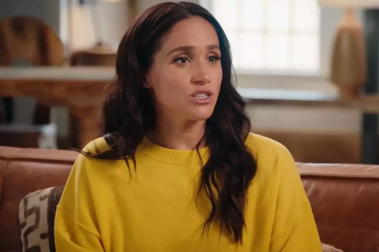 Meghan Markle has confirmed whether or not 'Sussex' is her actual last name in a brand-new interview (YouTube/Bloomberg Originals)