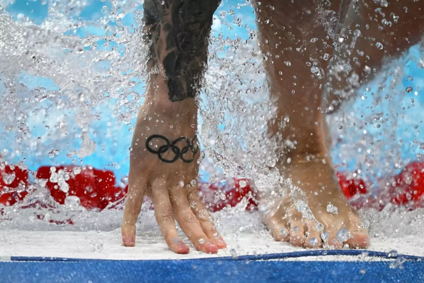 It's apparently all to do with the La Defense Arena pool depth. (JONATHAN NACKSTRAND / Contributor / Getty Images)