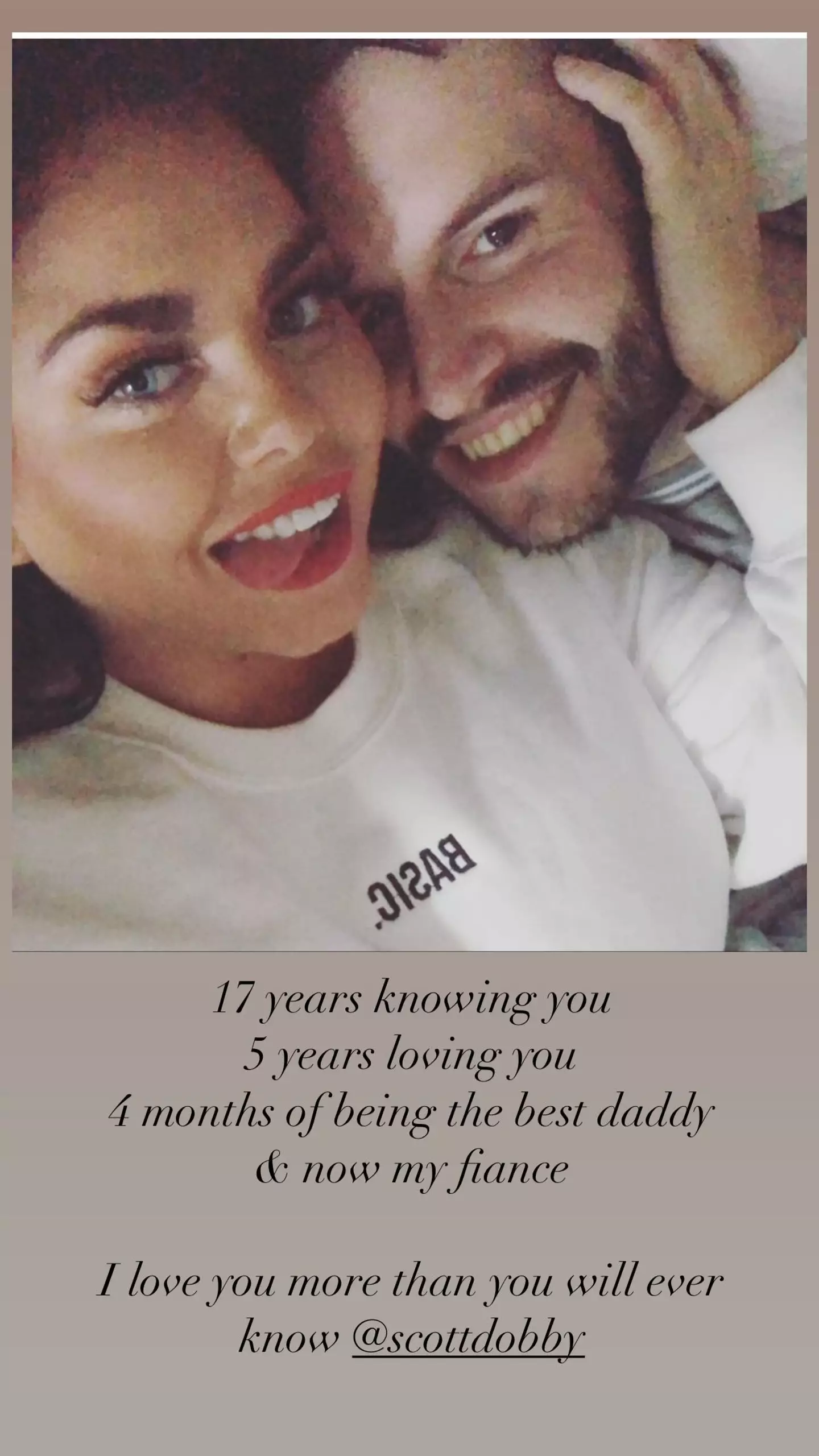 She also posted a sweet tribute to Scott on her Stories.