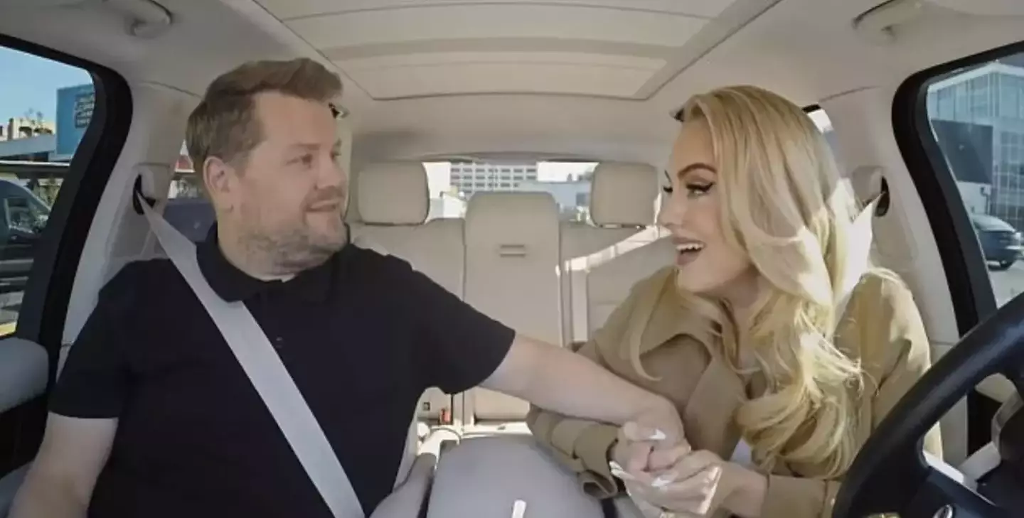 Both Adele and Corden struggled to hold back the tears.