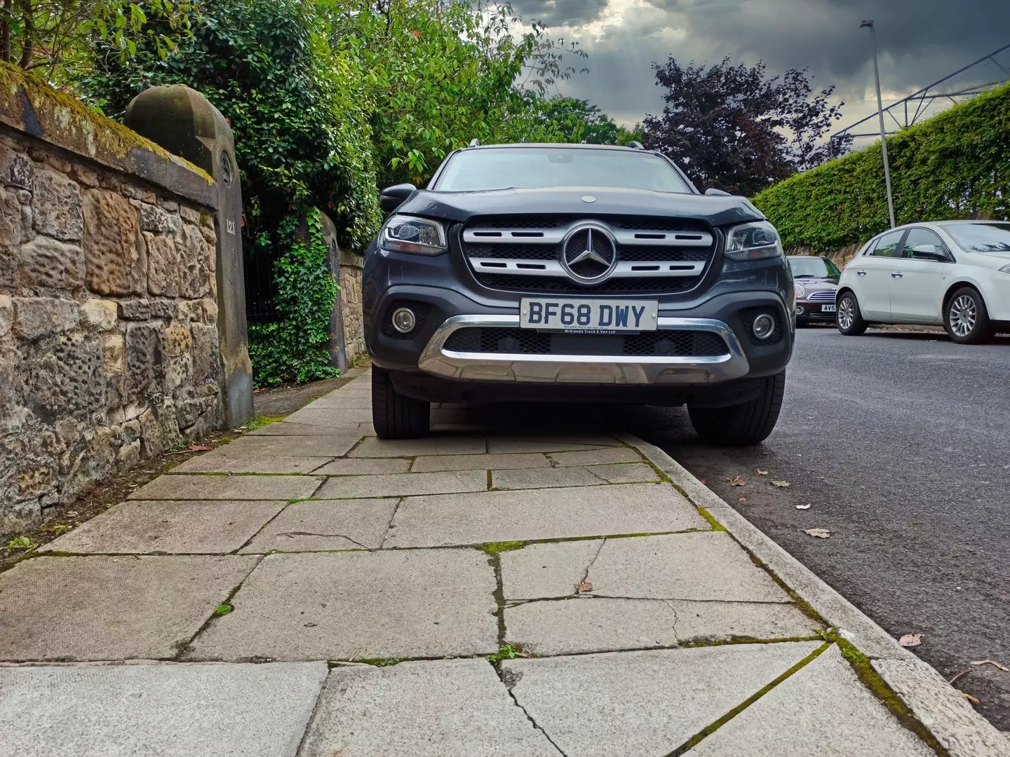 Parking on the pavement may be banned in England next year (