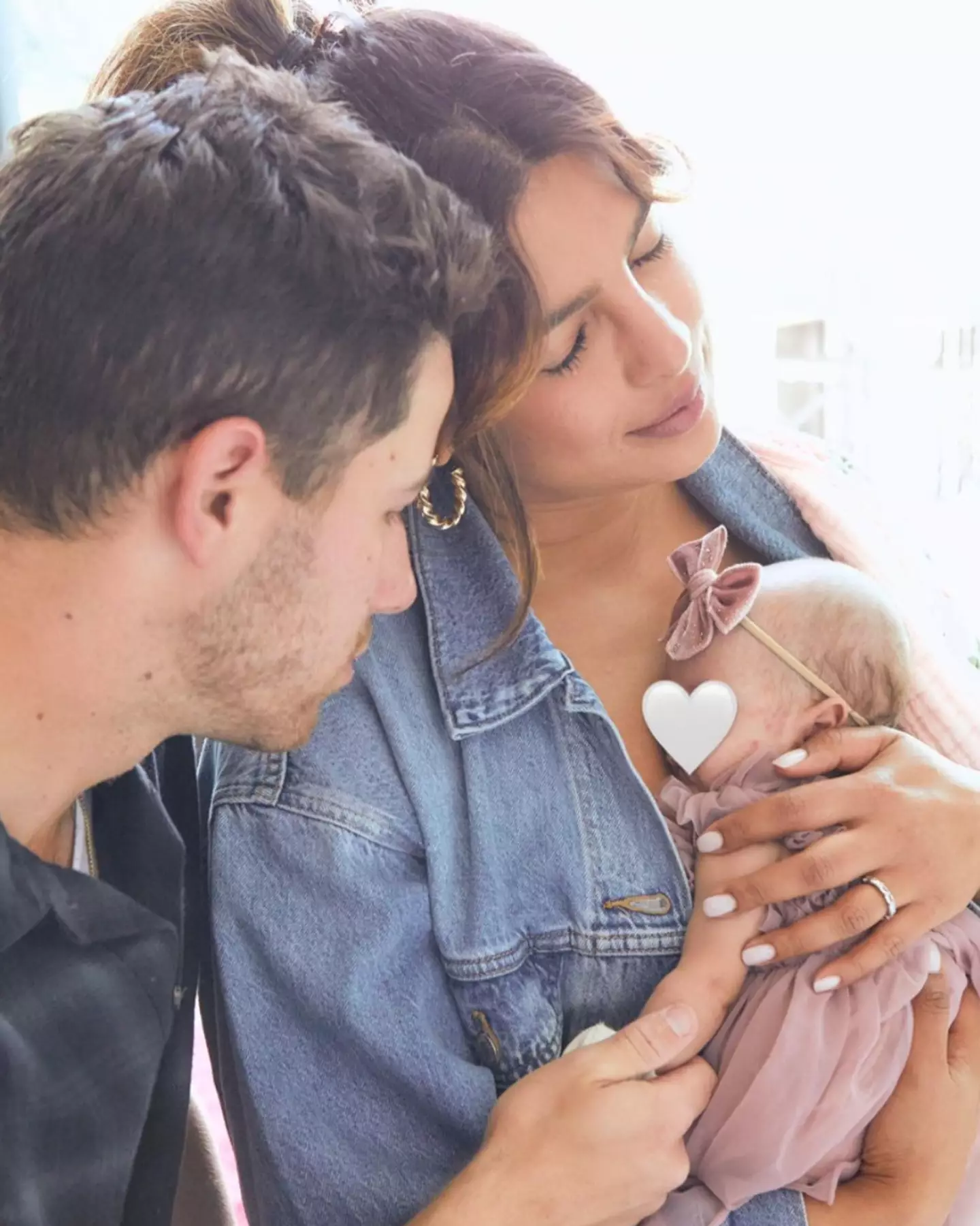 Priyanka and Nick have shared the first photo of their baby girl. (