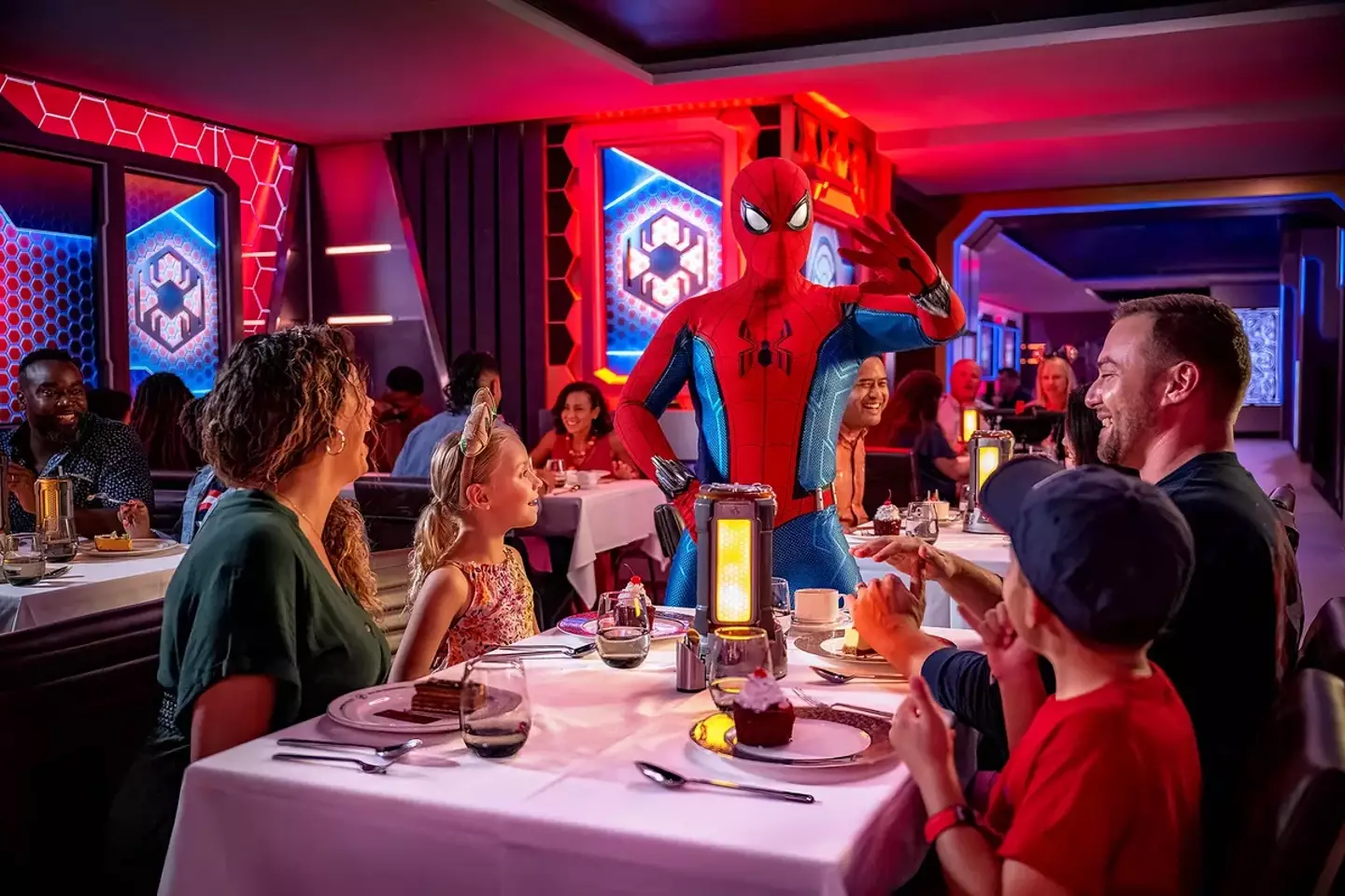 Action heroes can dine alongside Spidey and the Avengers.