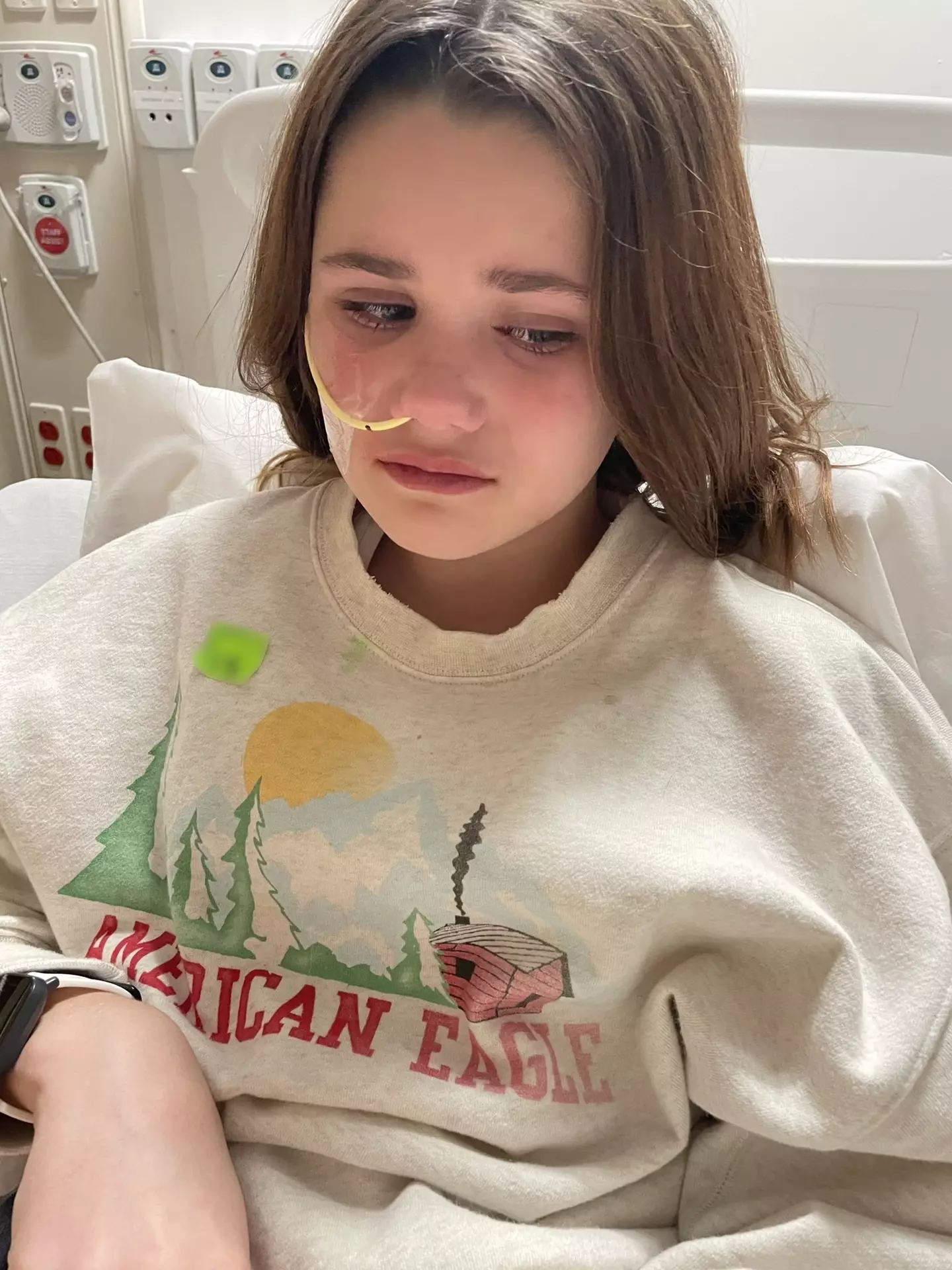 Falyn was rushed to hospital after accidentally swallowing two magnets.