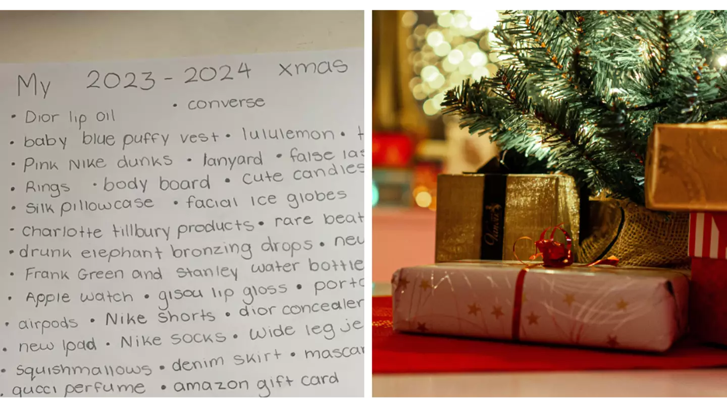 People left 'speechless' after woman shares 13-year-old girl's Christmas list this year